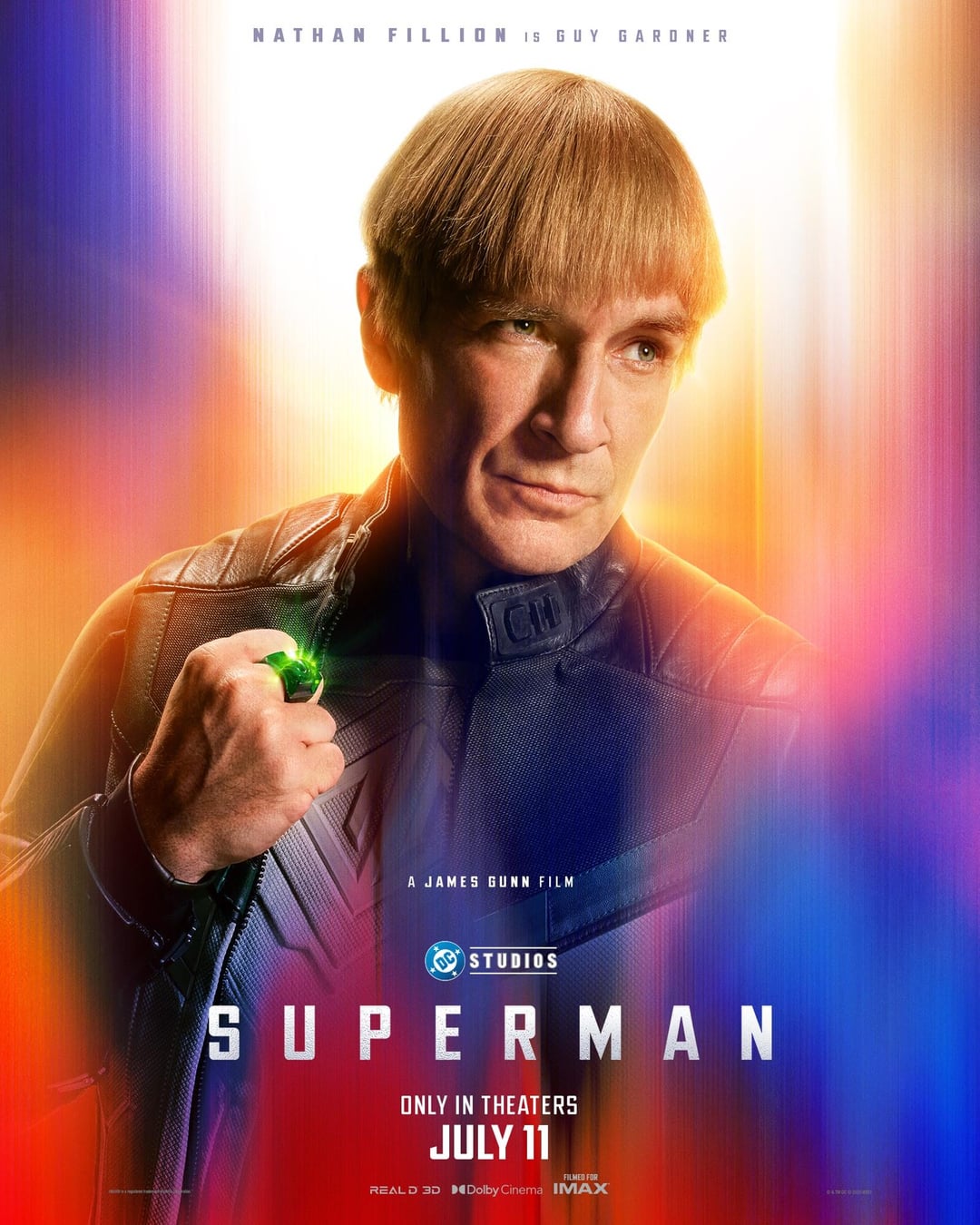 Official 'Superman' poster of Guy Gardner (including a closer look at his ring)