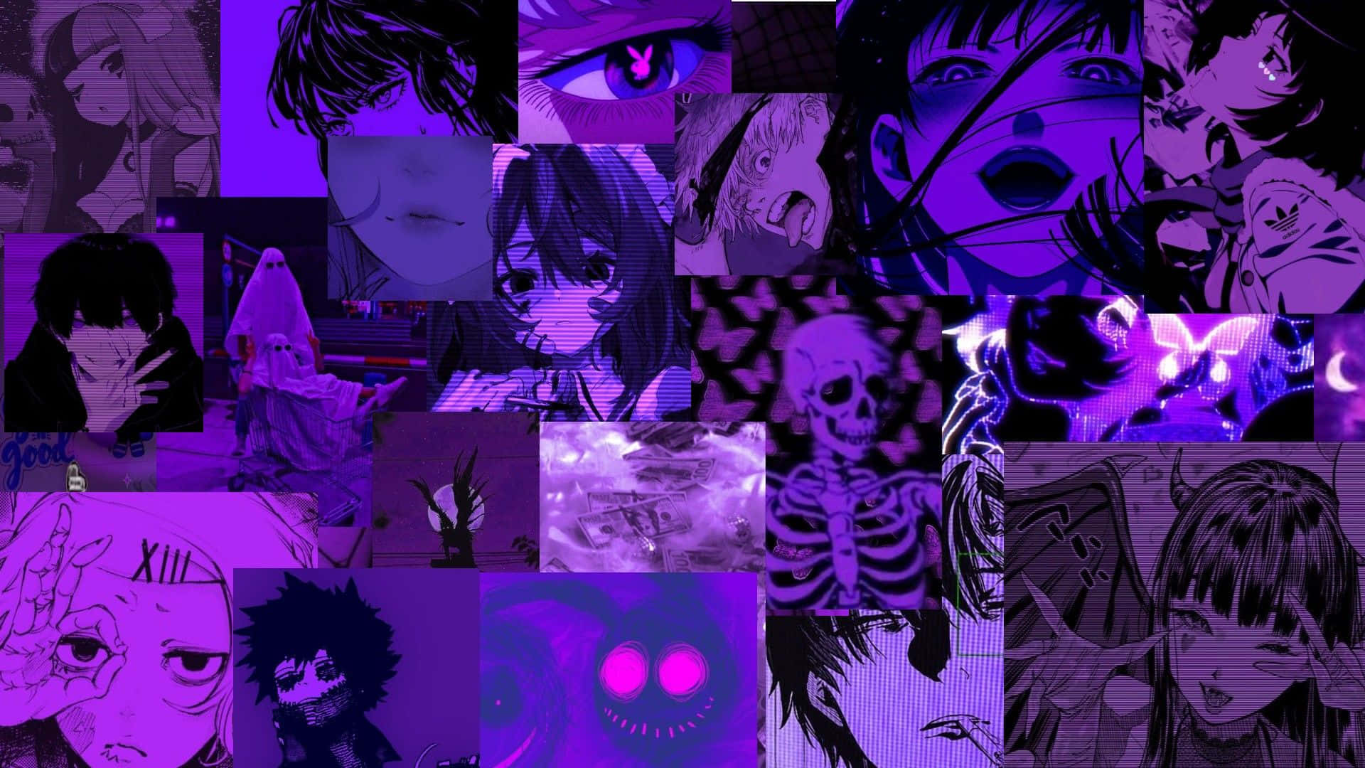 Dark Purple Anime Wallpaper