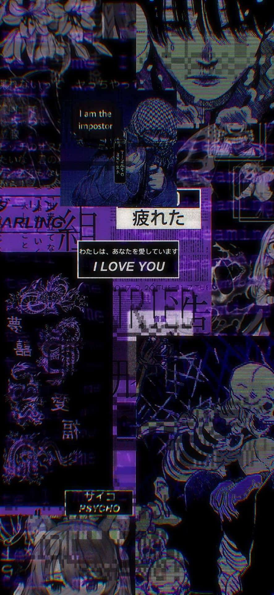 Dark Purple Anime Wallpaper