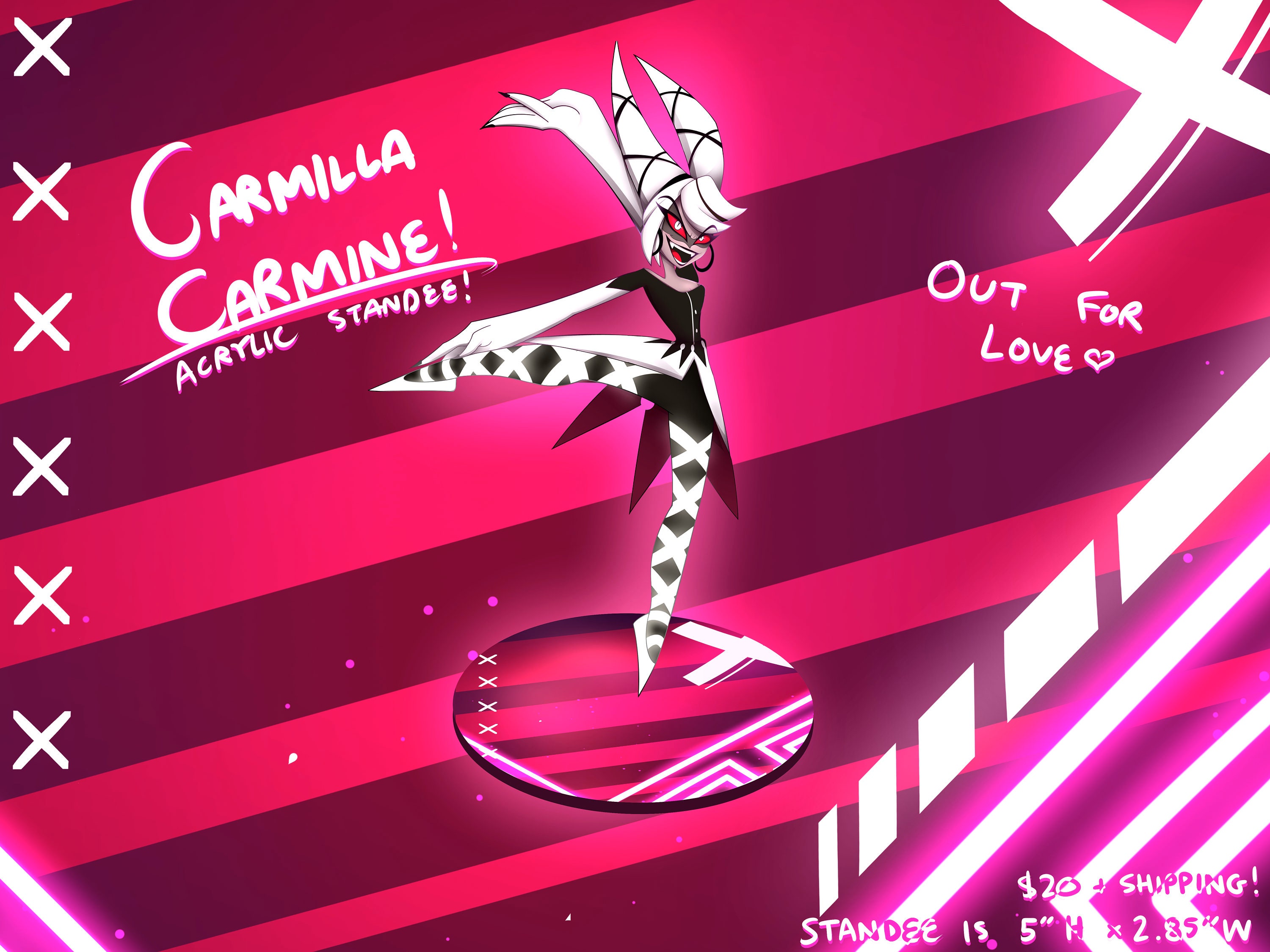 Carmilla Carmine! 5 Acrylic Standee (PREORDER)