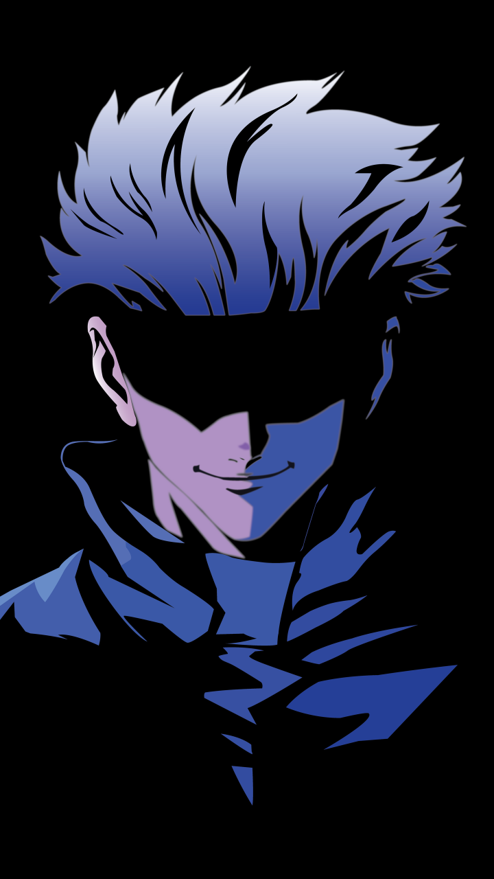 Satoru Gojo Wallpaper 4K, Black background, 8K, AMOLED, 5K