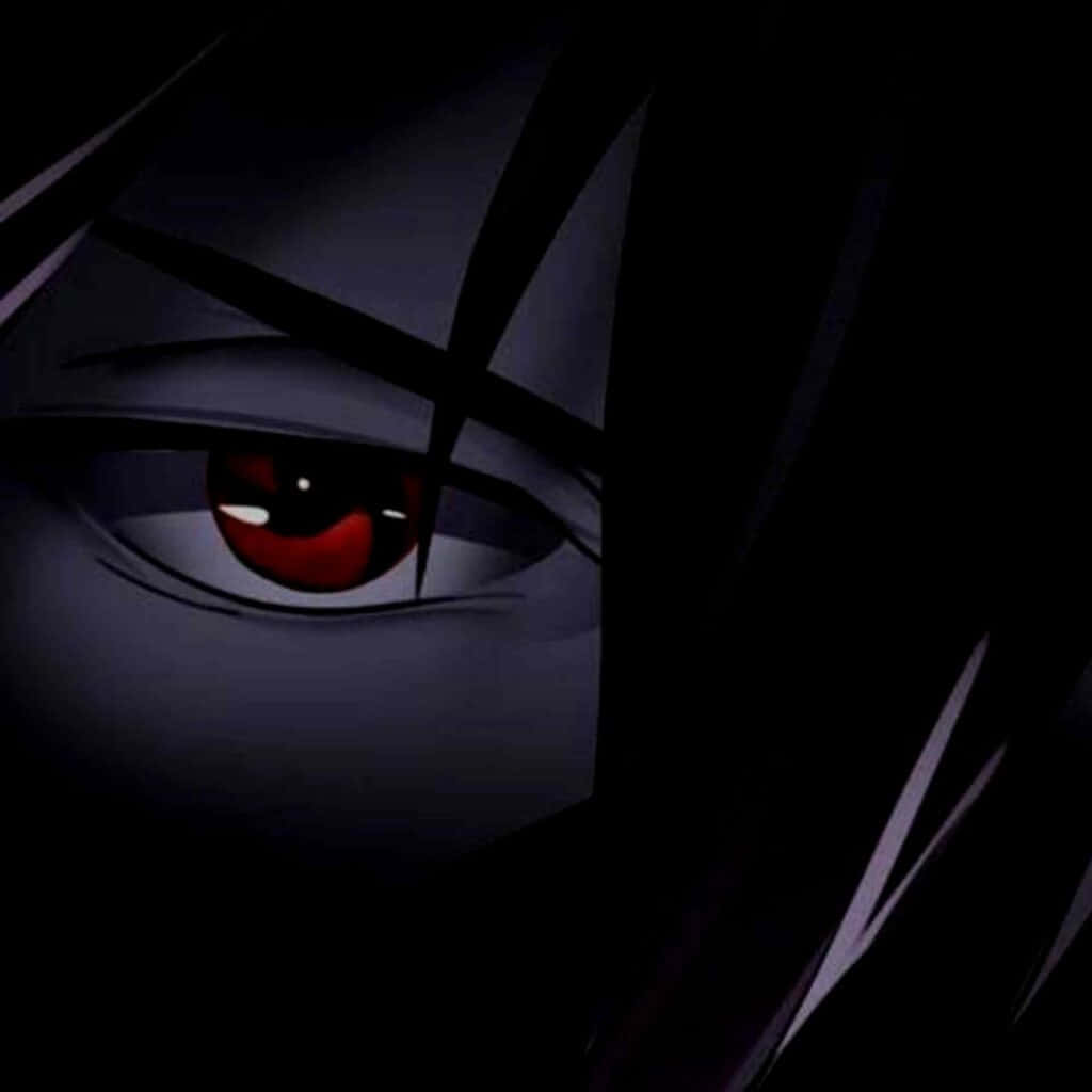 Download a dark anime eye with red eyes