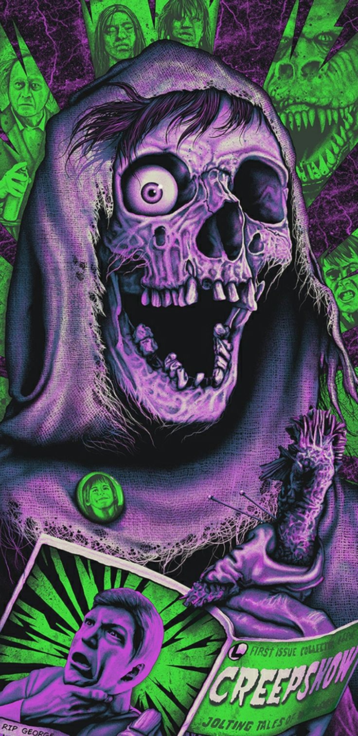 Rando. Creepshow art, Zombie art, Skull art drawing