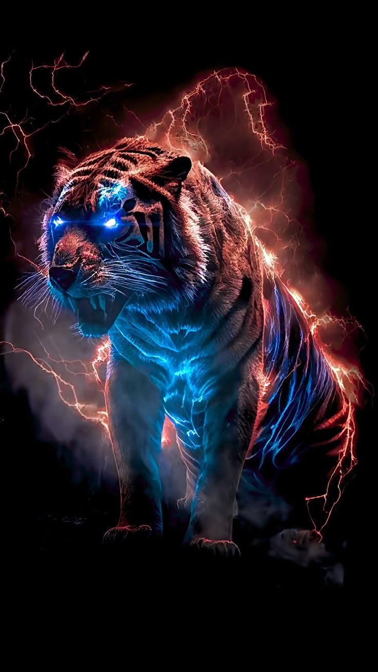 Tiger with Blue Eyes