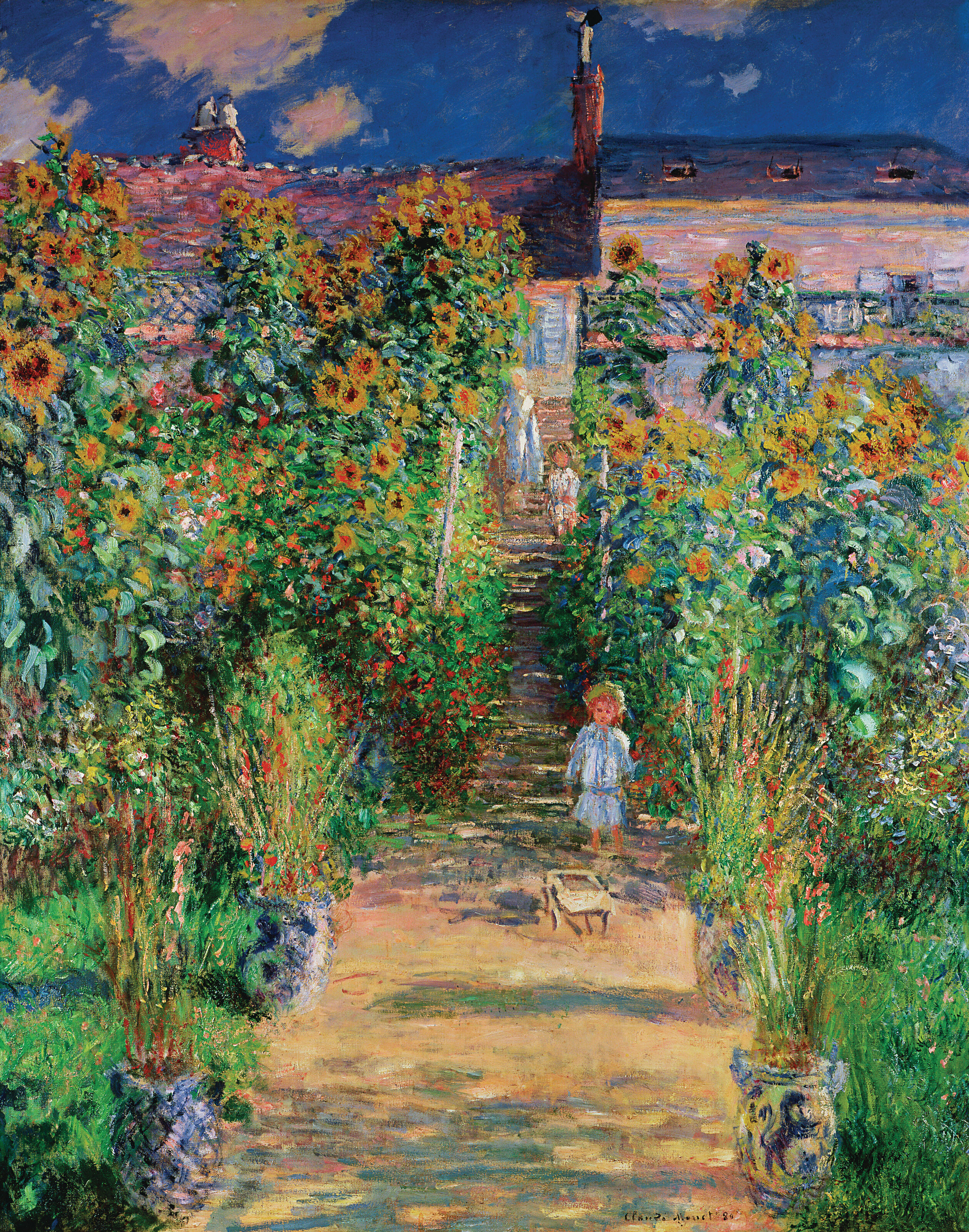 The Artist's Garden At Vetheuil Wall Mural