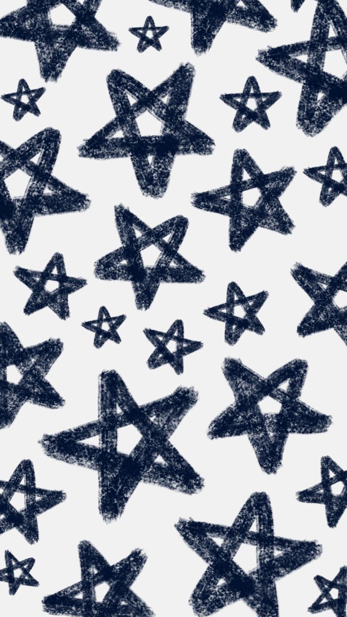 Edgy Black and White Stars Wallpaper