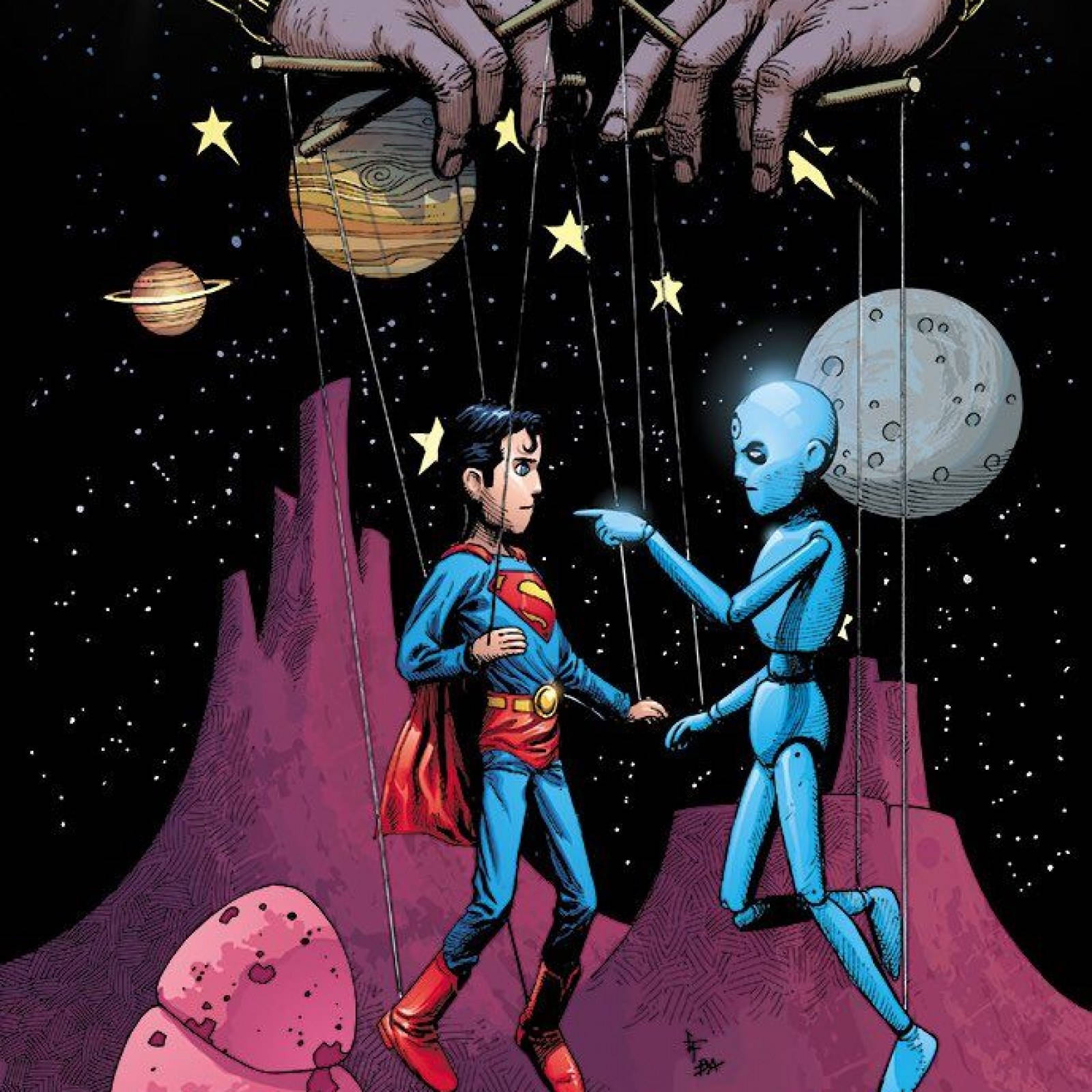 Download Superman Doctor Manhattan Mars Puppet Wallpaper