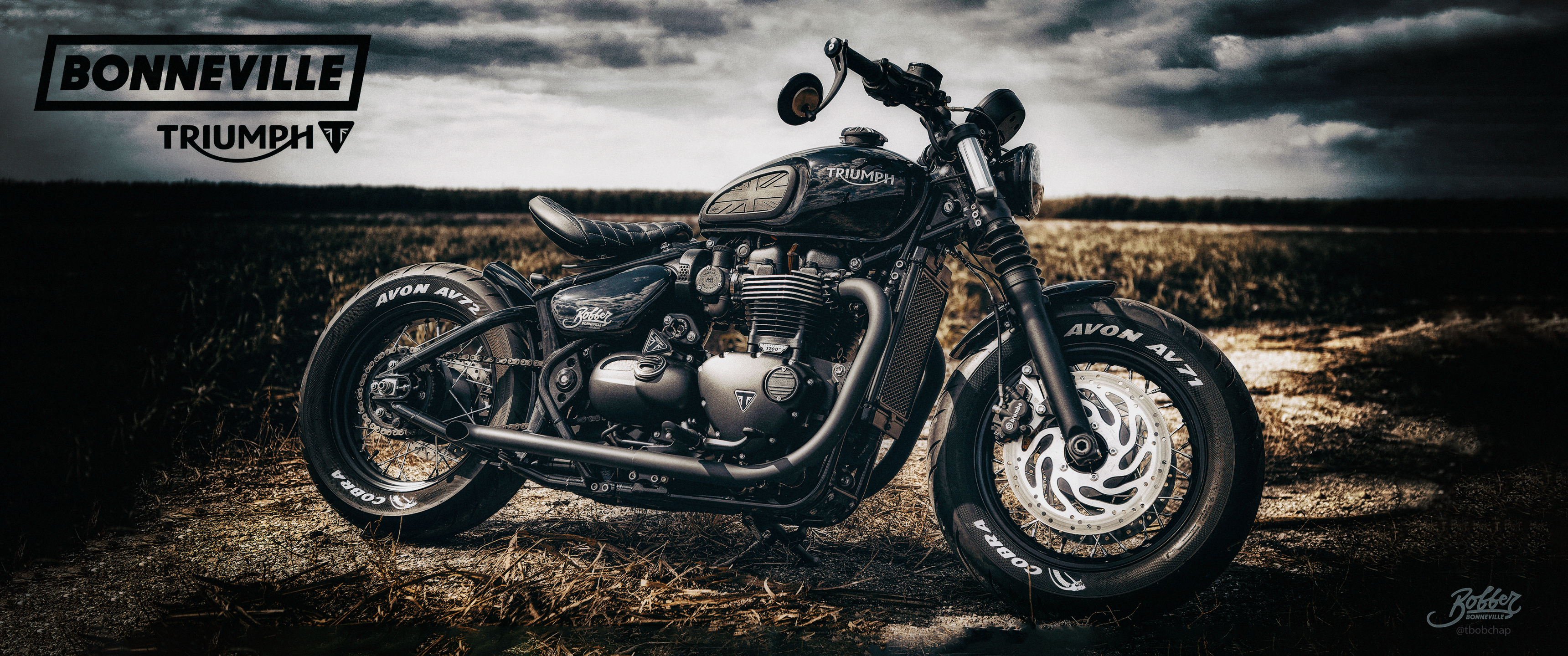 Triumph Bobber Motorcycle [3440x1440]