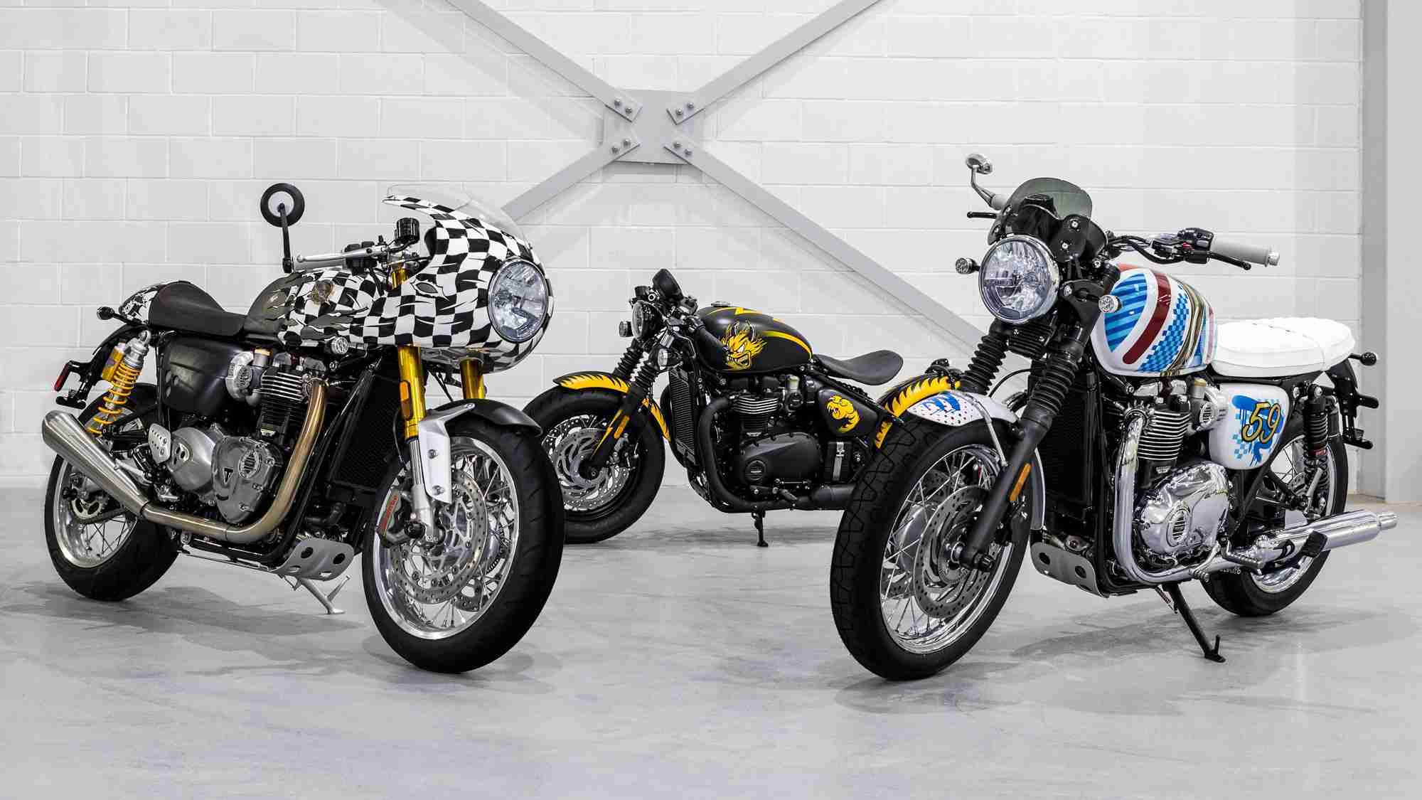 Custom Triumph Motorcycles by D*Face. Motorcycle News, Reviews and more