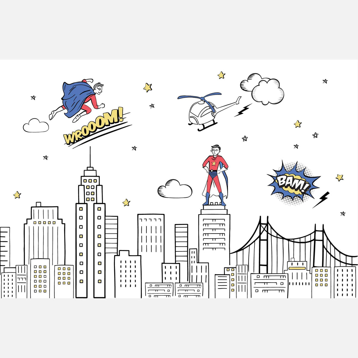Baby Nursery Décor BabyBoy Superhero Theme Kids Wallpaper Room Design