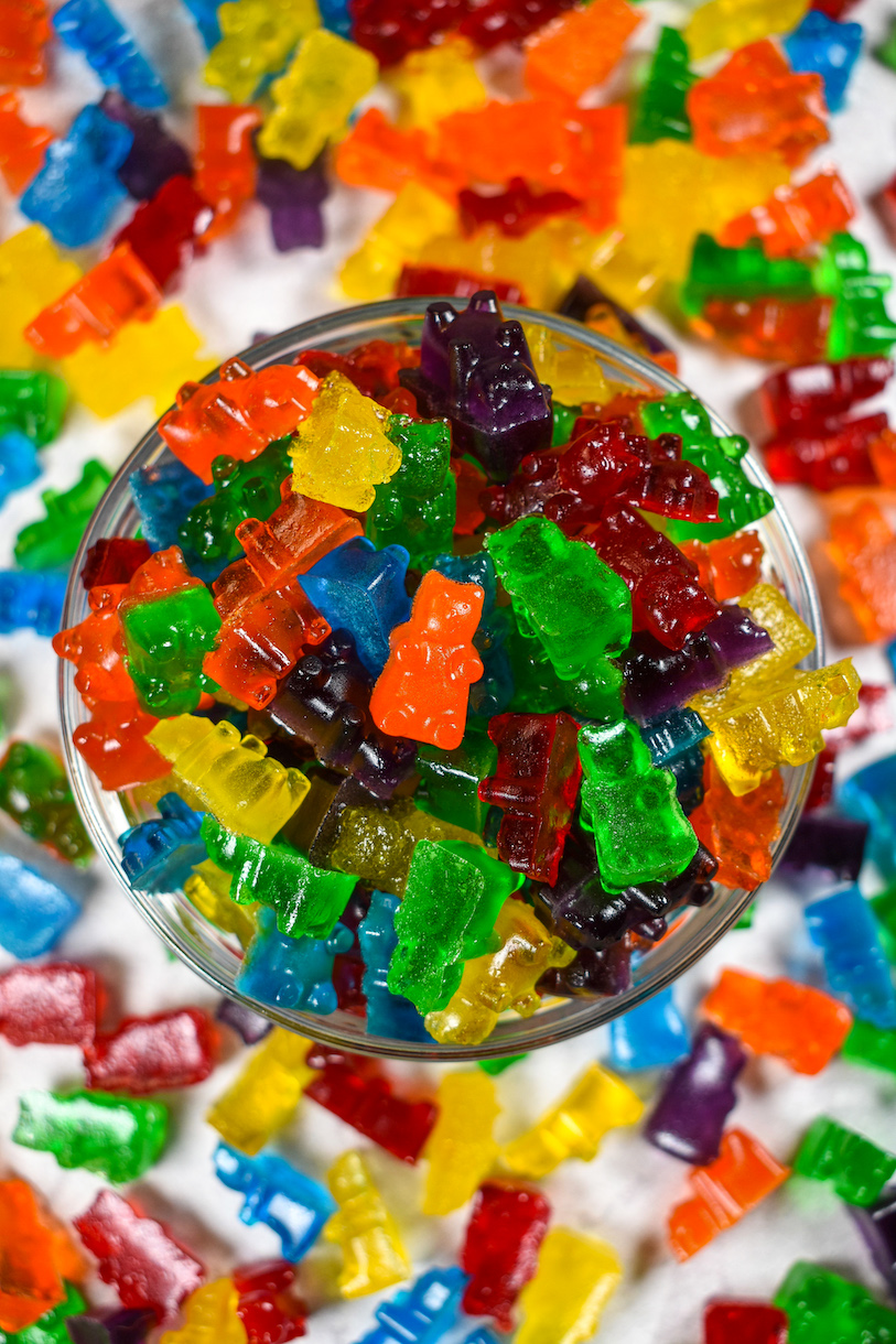 Easy Gummy Bear Recipe with Jello • baste cut fold