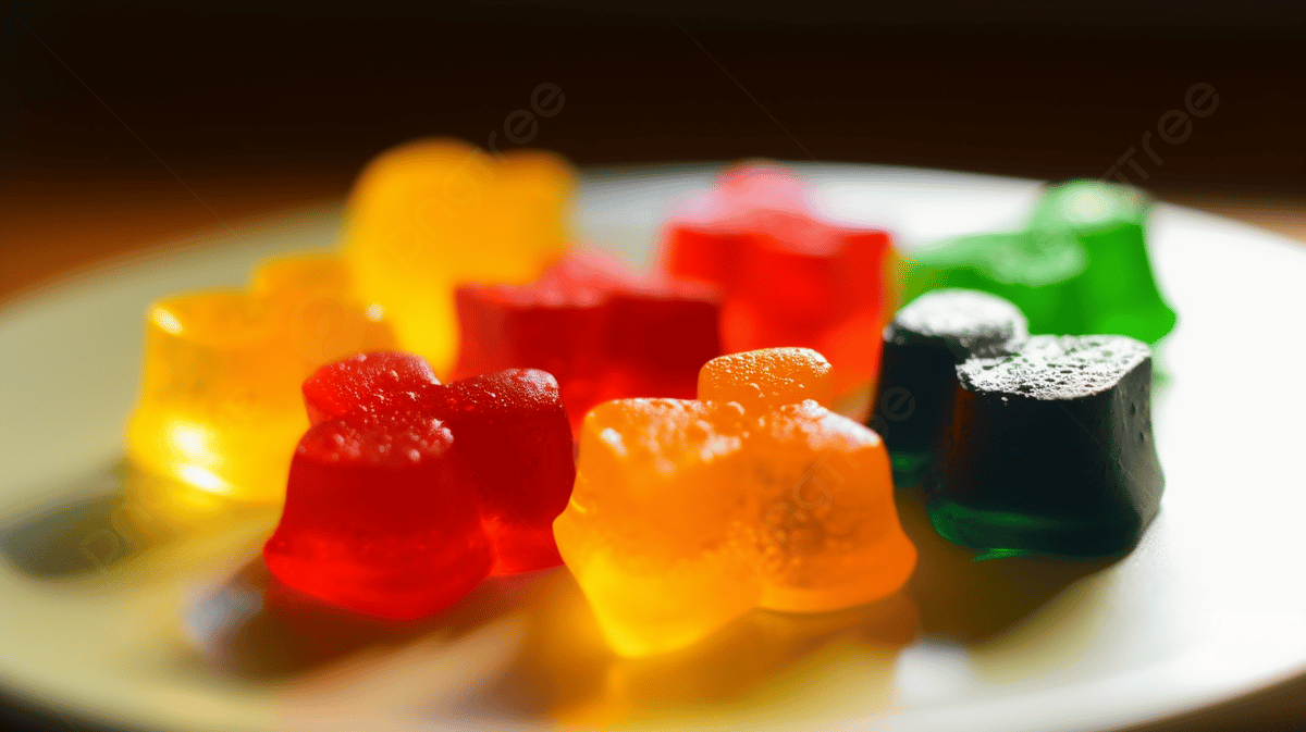 Gummy Bears In Different Colors On A Plate Background, Gummy Candy, Food, Ingredient Background Image And Wallpaper for Free Download