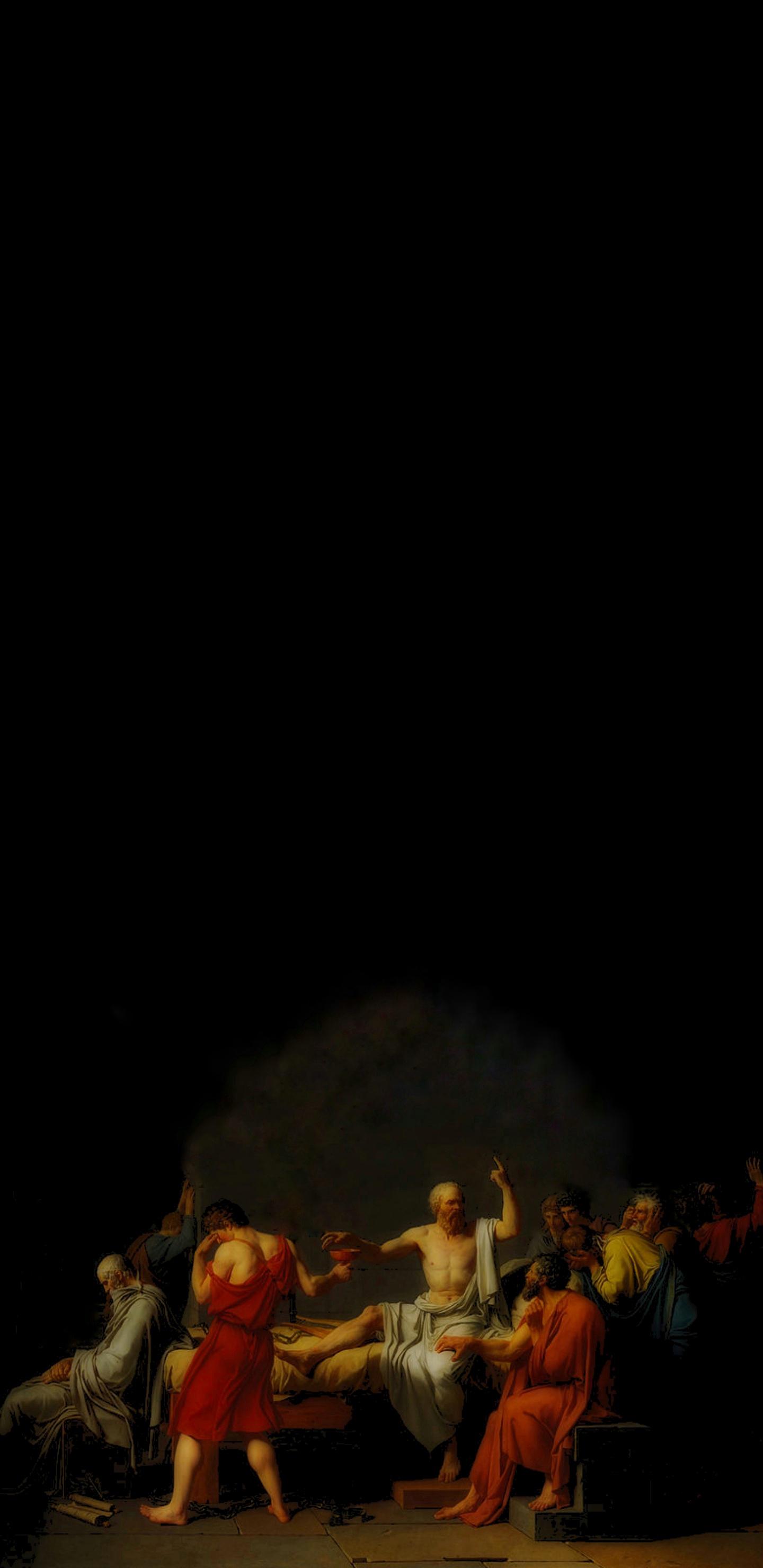 The Death Of Socrates, Jacques Louis David (1440x2960)