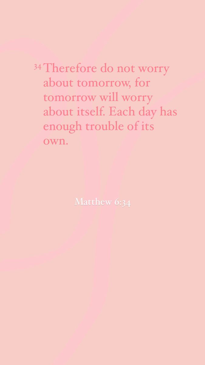 Matthew 6:34