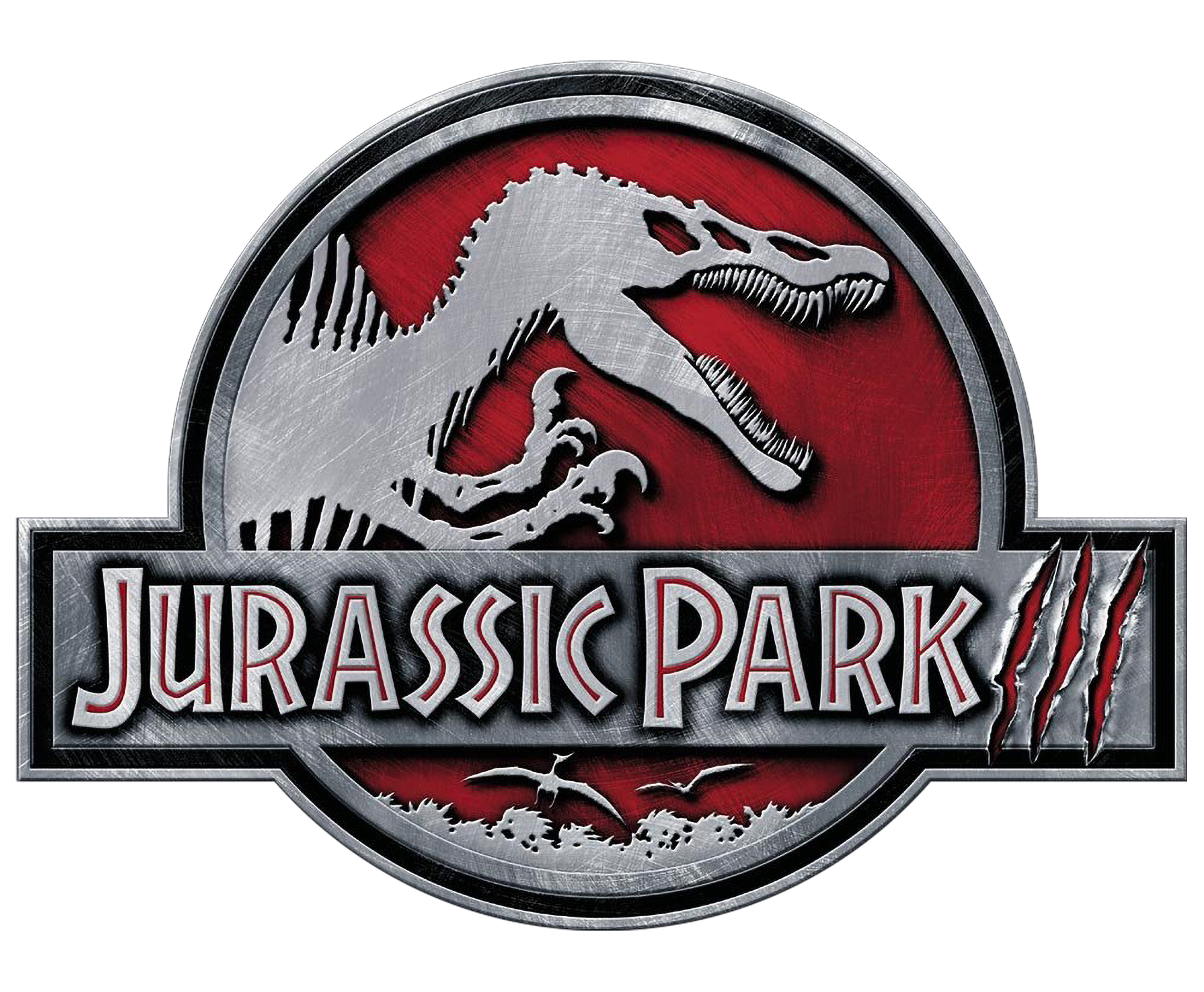Official Jurassic Park III (Jurassic Park 3) logo in high resolution (Original Spinosaurus Version)