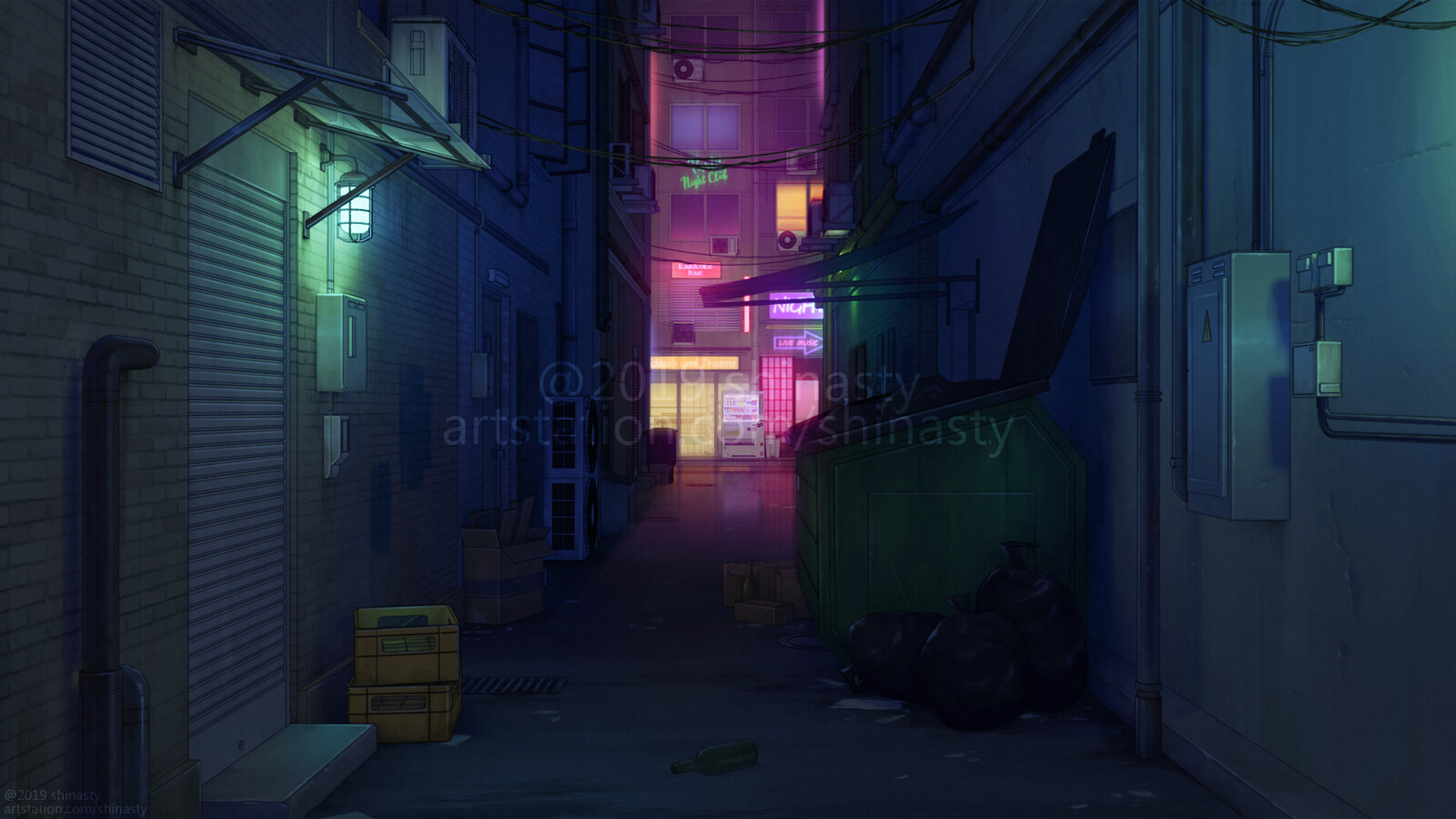Alley background
