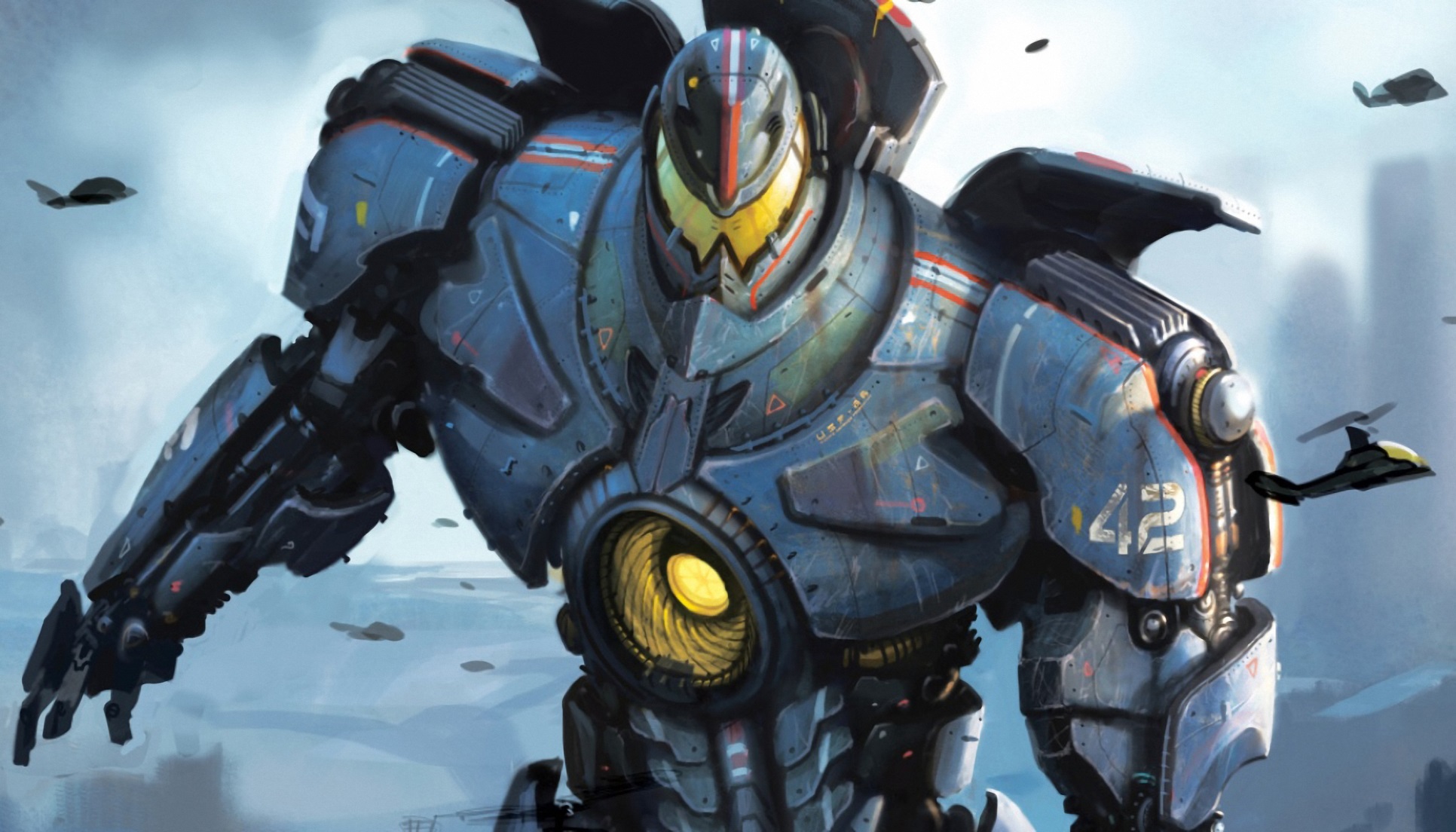 pacific, Rim, Giant, Robot, Drawing Wallpaper HD / Desktop and Mobile Background