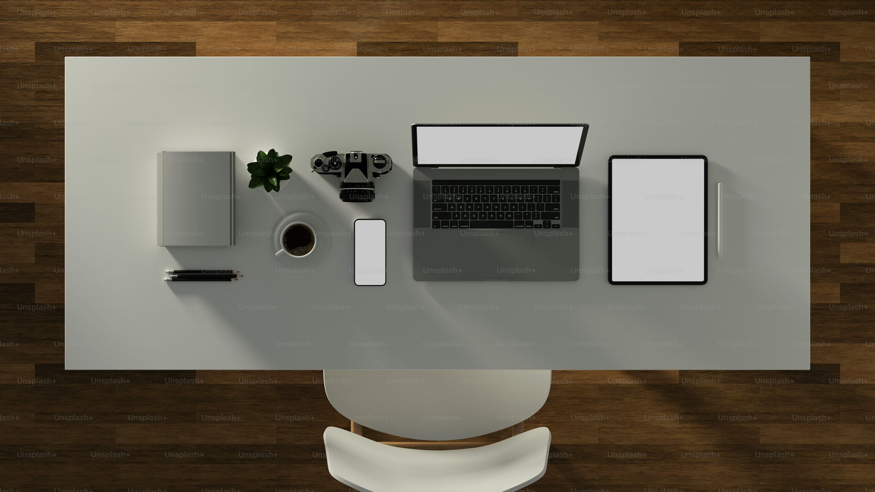 Minimalist Desk Picture. Download Free Image