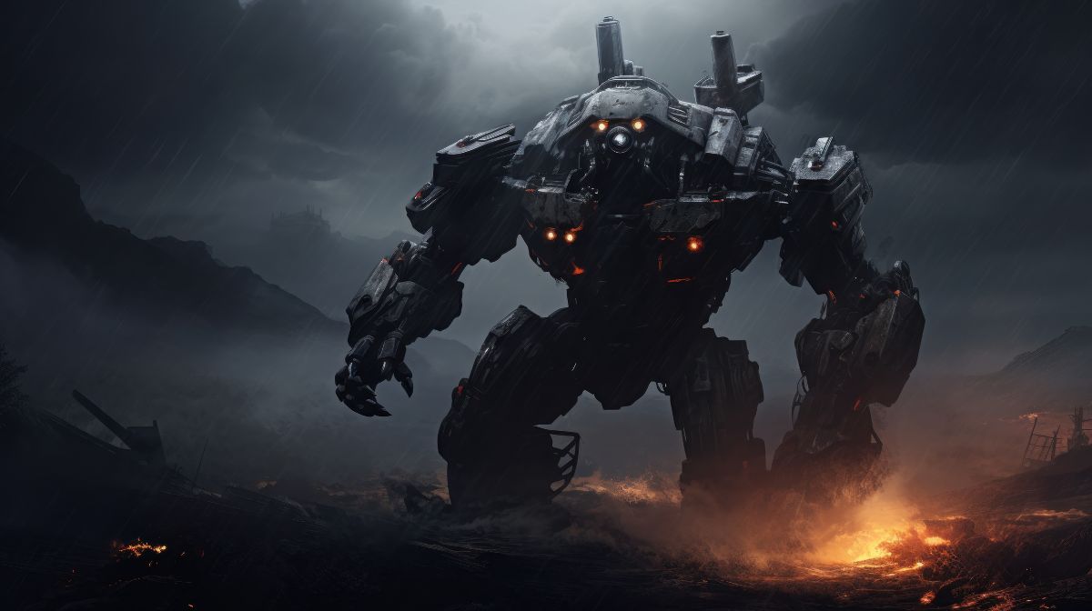 Cyborg The Giant War Robot Wallpaper for Gamers Room®