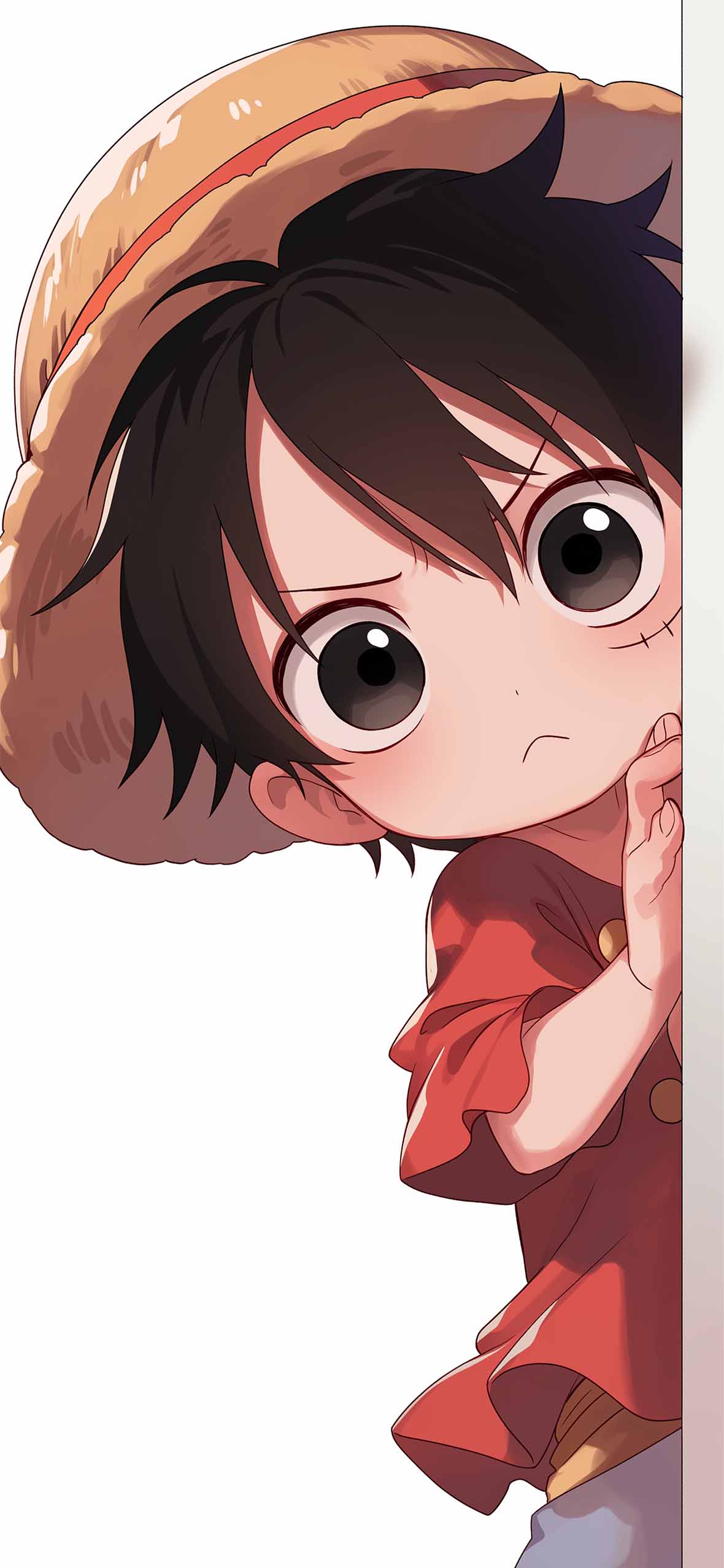 Curious Chibi Luffy One Piece Wallpaper Phone Wallpaper