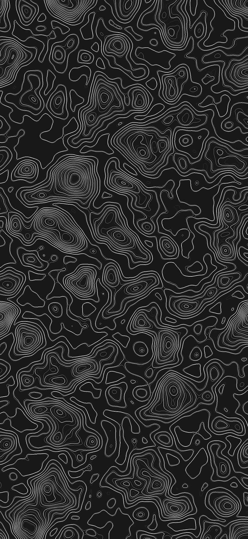 Download Abstract Black Topographic Map Pattern Wallpaper