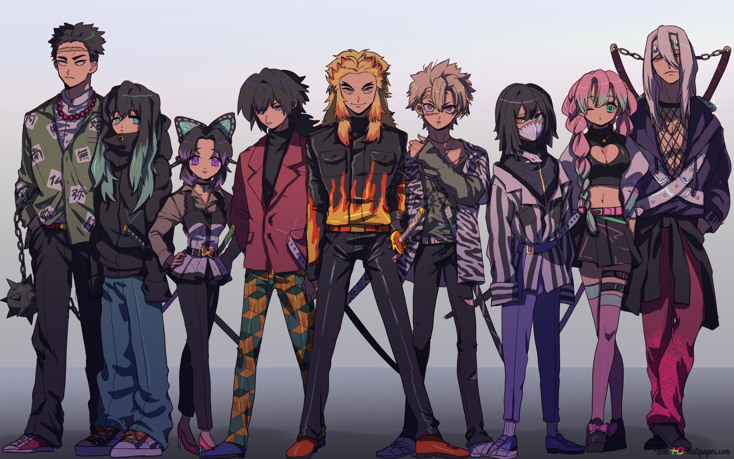 Giyuu tomioka gyomei himejima kyojuro rengoku mitsuri kanroji muichiro 4K wallpaper download