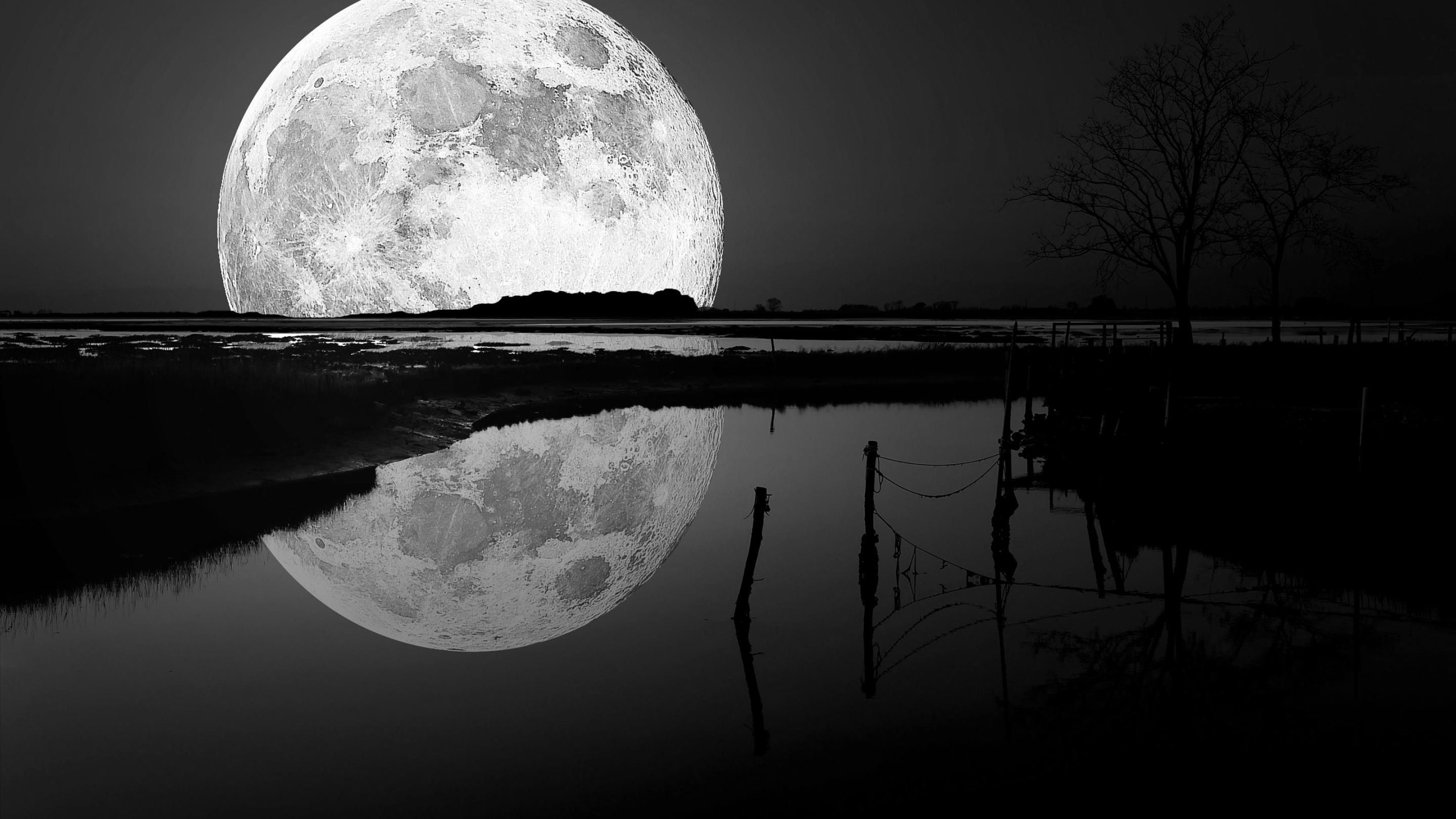 Aesthetic Black Moon Wallpaper 2880x1800 56425