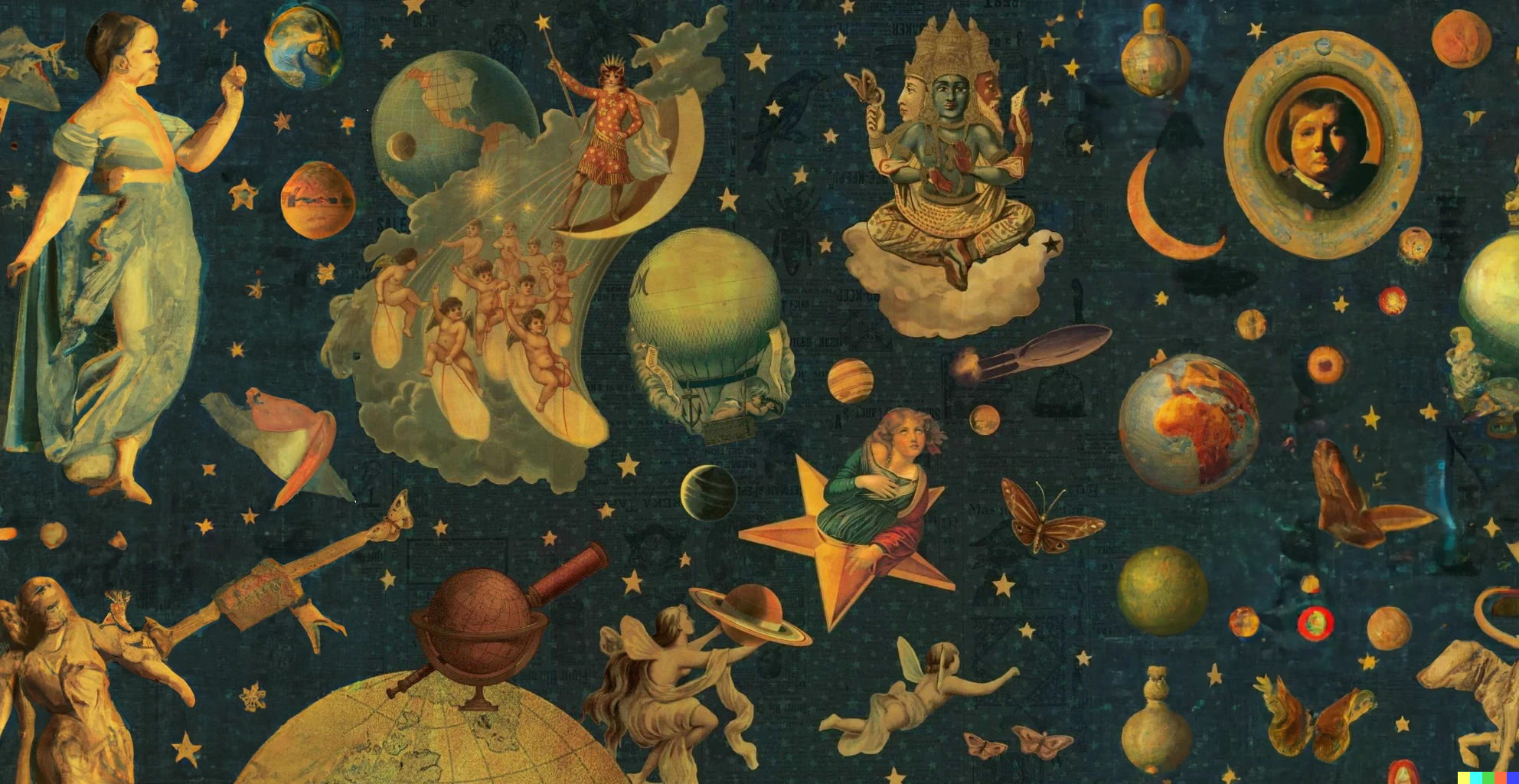 I Used Dall E To Expand The Edges Of Mellon Collie For Use A Wallpaper. Here It Is If You Want It