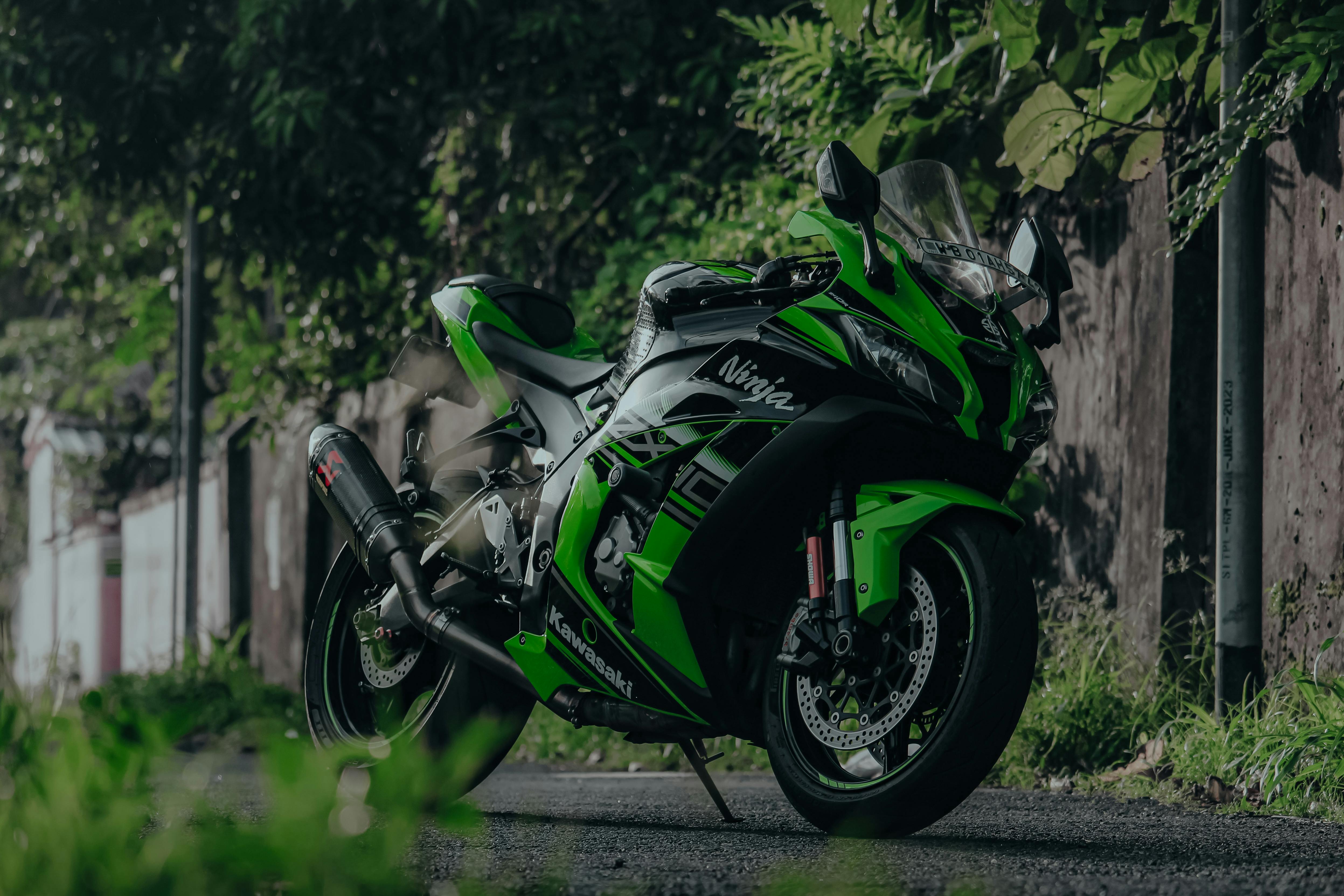 Kawasaki Ninja ZX 10R Parked On Road · Free