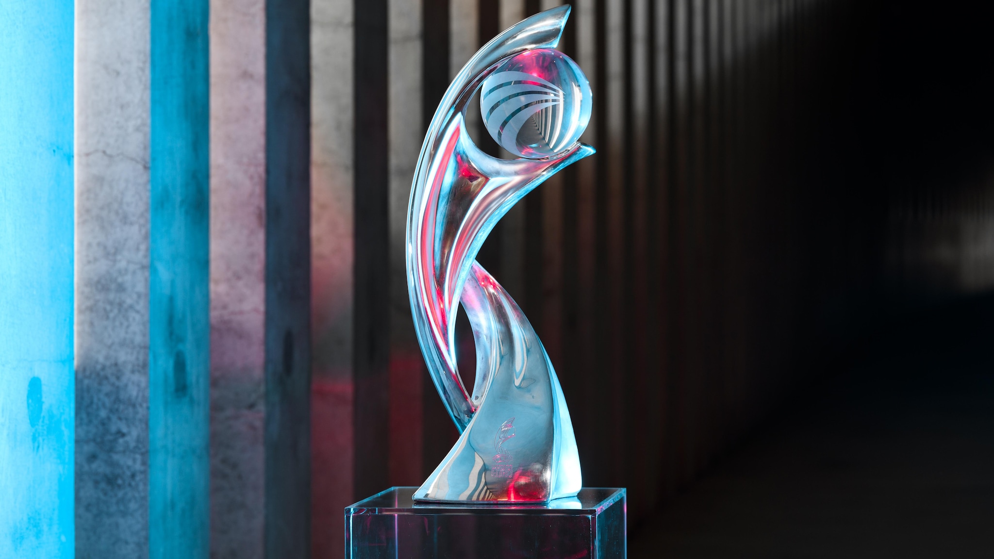 The UEFA Women's EURO trophy. UEFA Women's EURO 2022