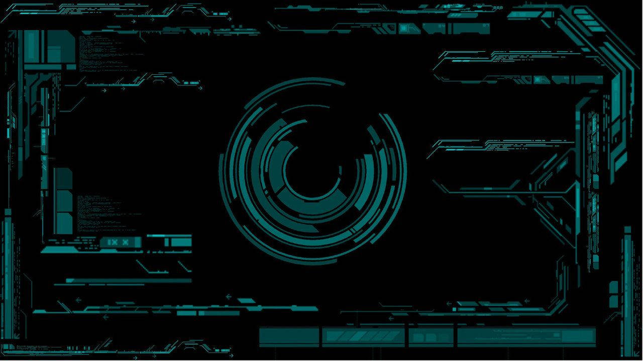 Download Black Cyber Interface Wallpaper