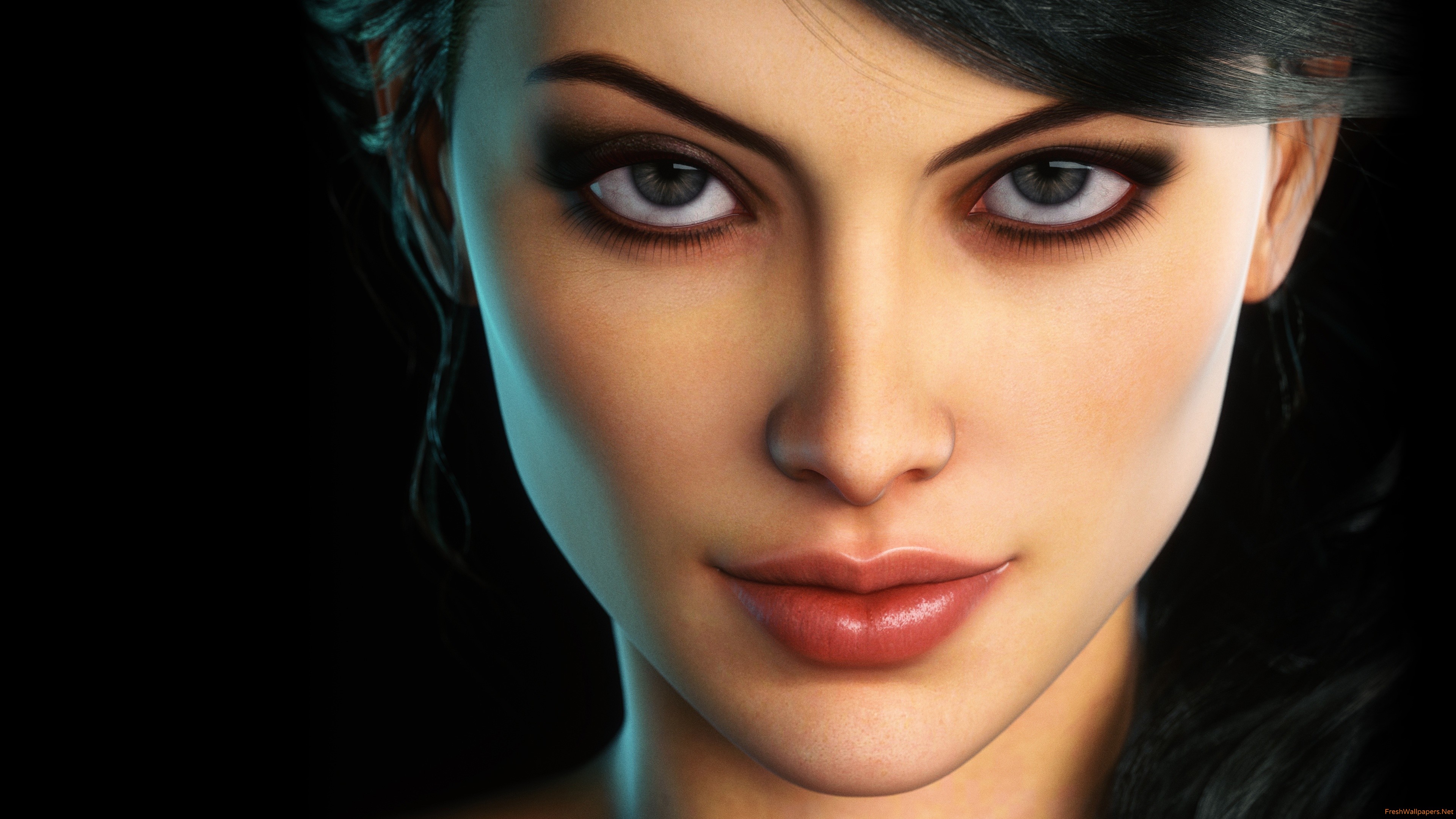 Free photo: Woman Face, Lips, Woman