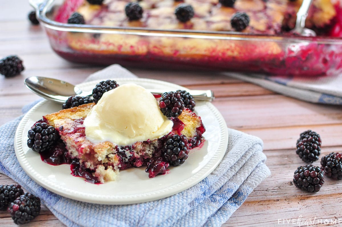 BEST Easy Blackberry Cobbler (from Scratch!) • FIVEheartHOME
