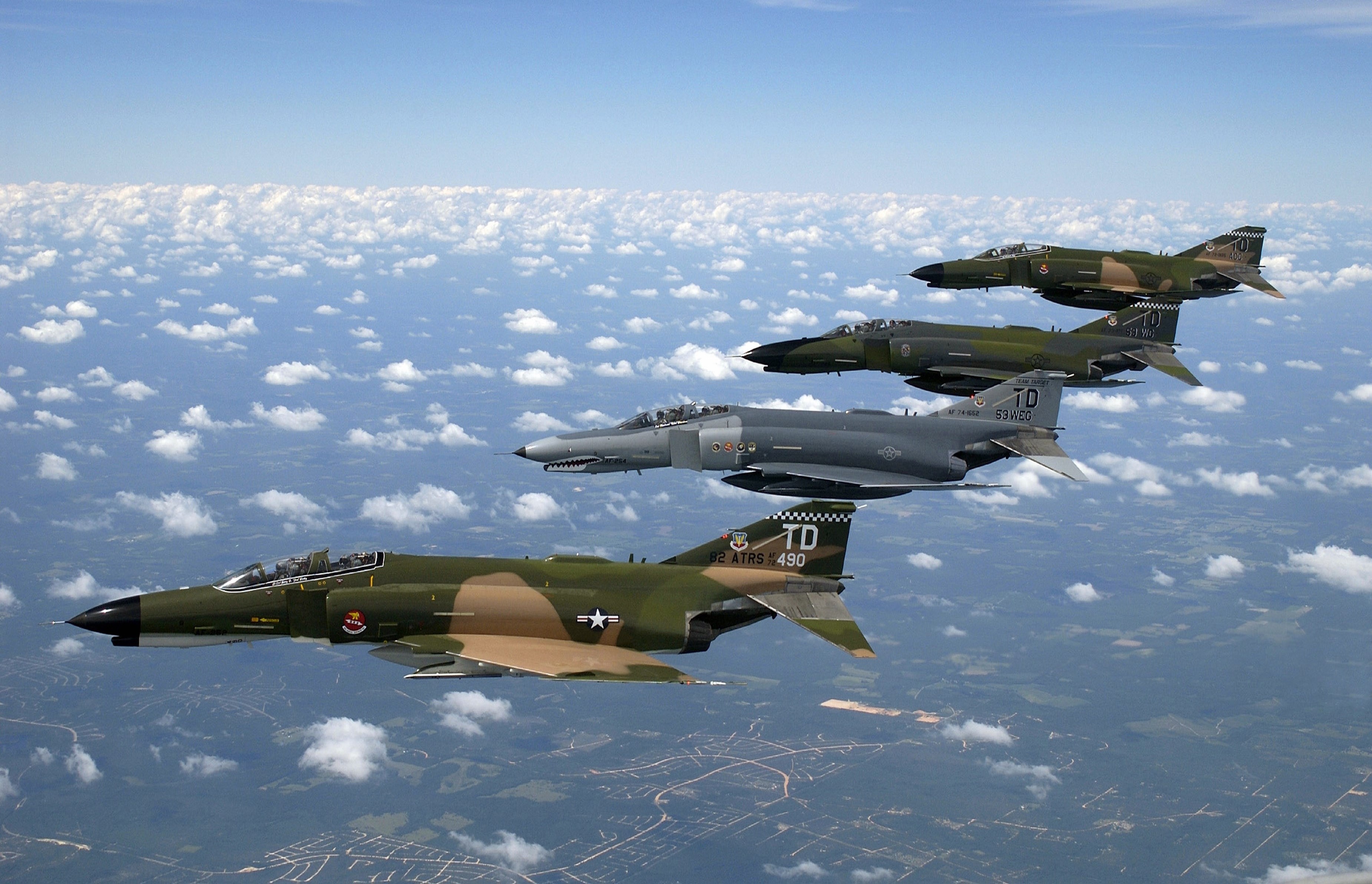 Wallpaper Fighter, Phantom 2, US Air Force, McDonnell Douglas F 4 Phantom II, F 4, Fighter Bomber For Mobile And Desktop, Section авиация, Resolution 3700x2385
