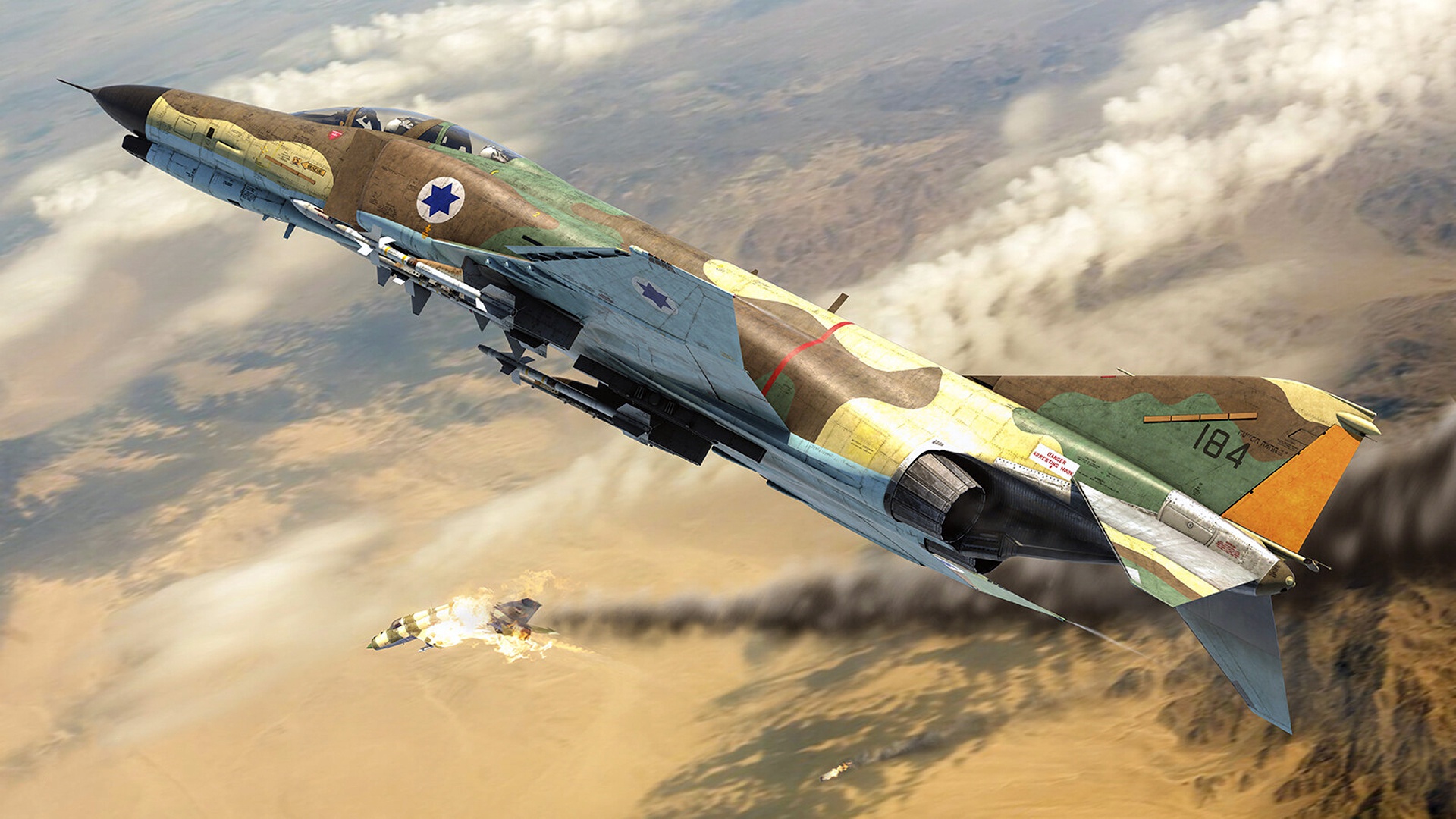 Wallpaper Double, The MiG 21, Israeli Air Force, McDonnell Douglas F 4 Phantom II, Long Range Fighter Interceptor, ANYWAYS, Yom Kippur For Mobile And Desktop, Section авиация, Resolution 1920x1080