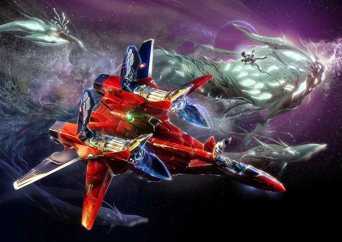 Nicolas Chaussois New Macross Fanart Basara Vf 19 Live For The Space Whales ! #macross #macross7