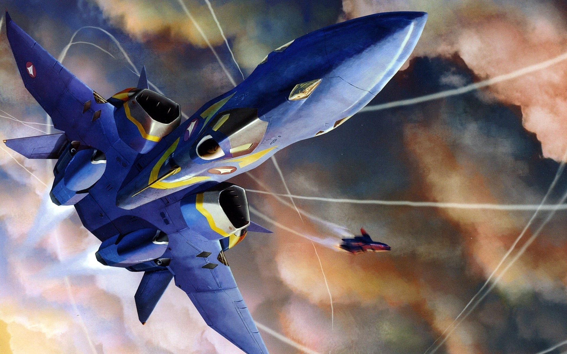 Wallpaper flight, battle, Macross, valkyrie for mobile and desktop, section аниме, resolution 1920x1200