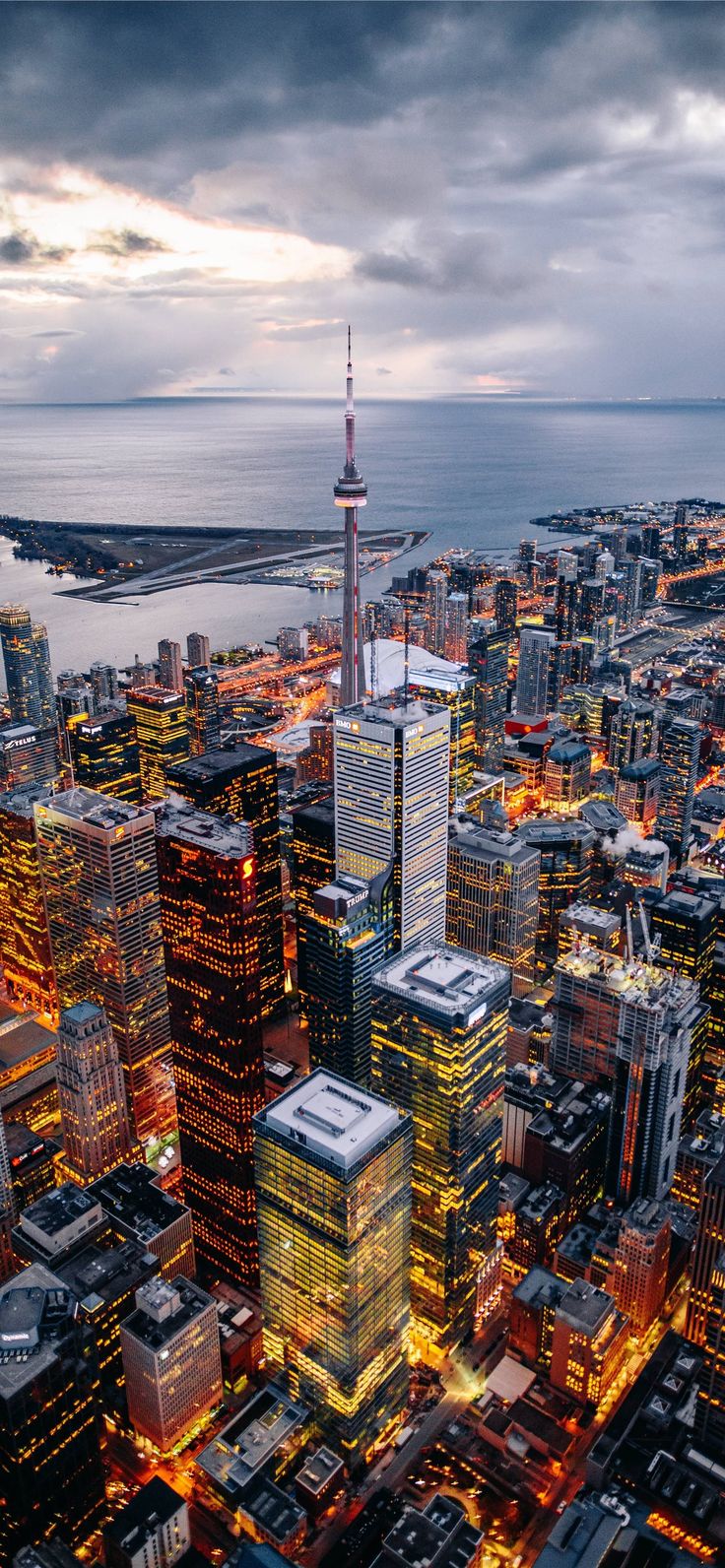 Above the City of Toronto iPhone Wallpaper