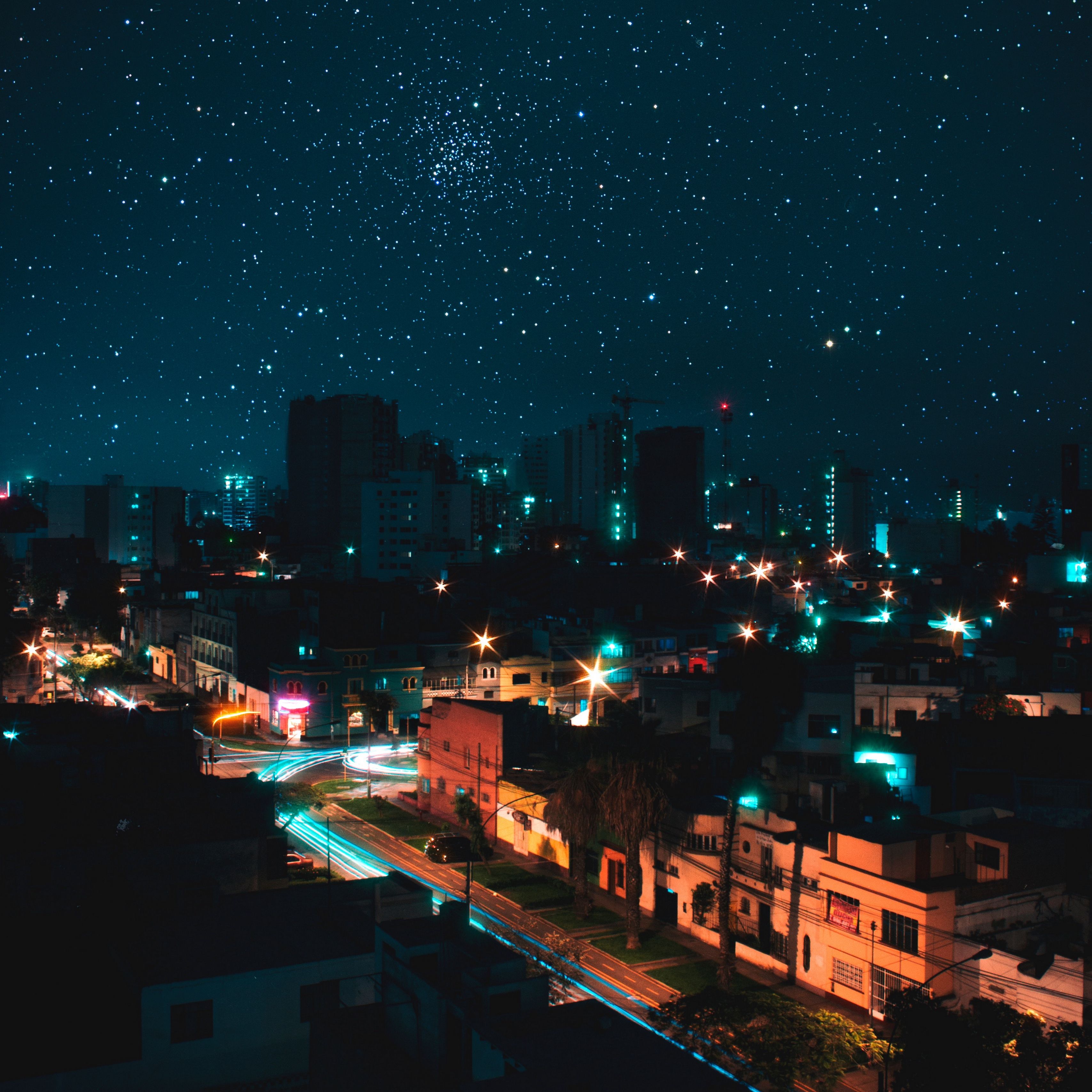 City Night Sky Wallpaper, HD City Night Sky Background on WallpaperBat