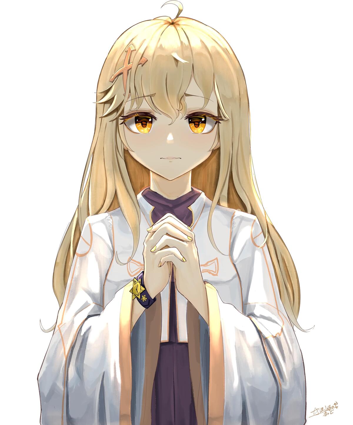 Wallpaper wallpaper cute anime girl nun blonde from vozuru image and screensavers