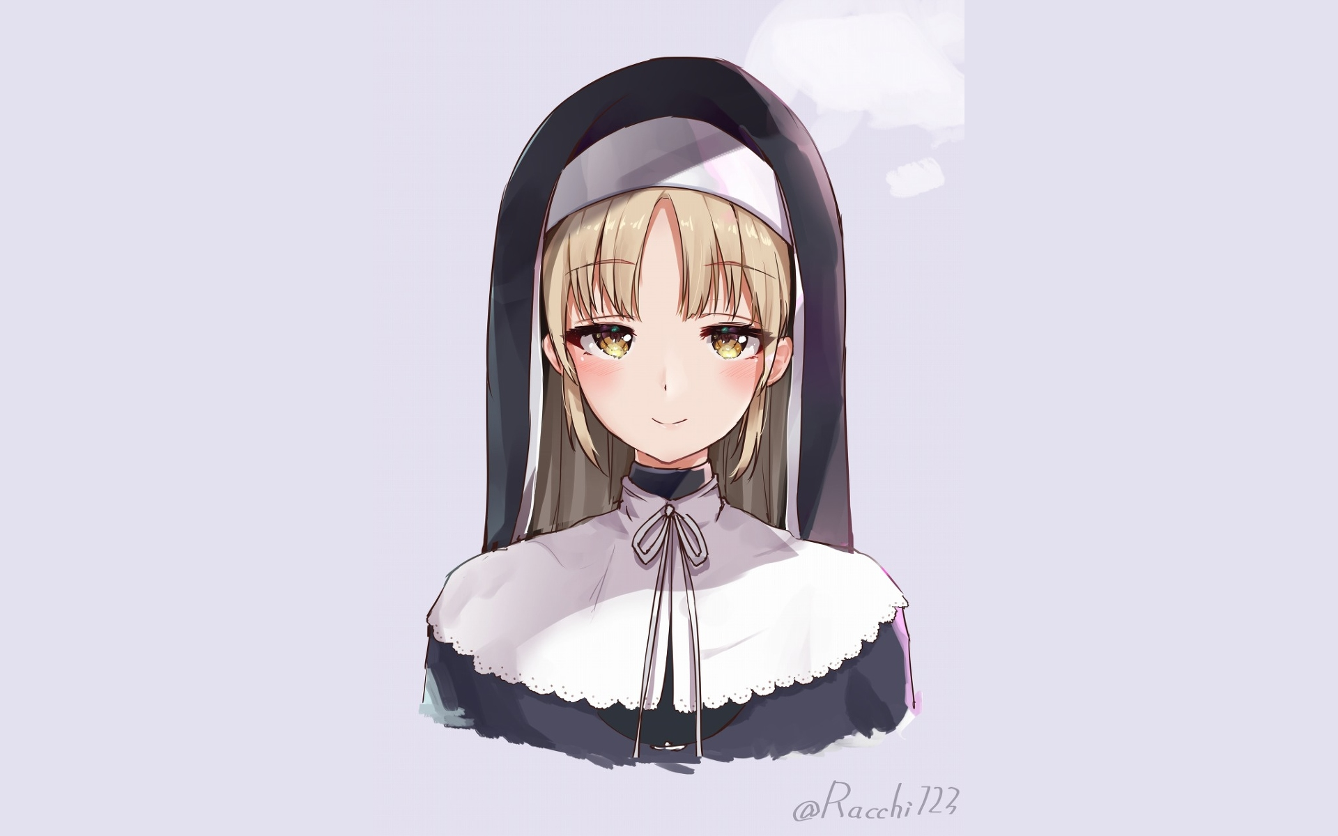 Download Nun Sister Claire (Virtual Youtuber) Anime Virtual Youtuber HD Wallpaper by らっち。