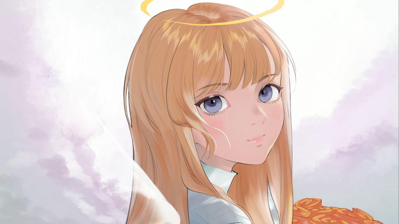 Wallpaper girl, nun, halo, anime hd, picture, image