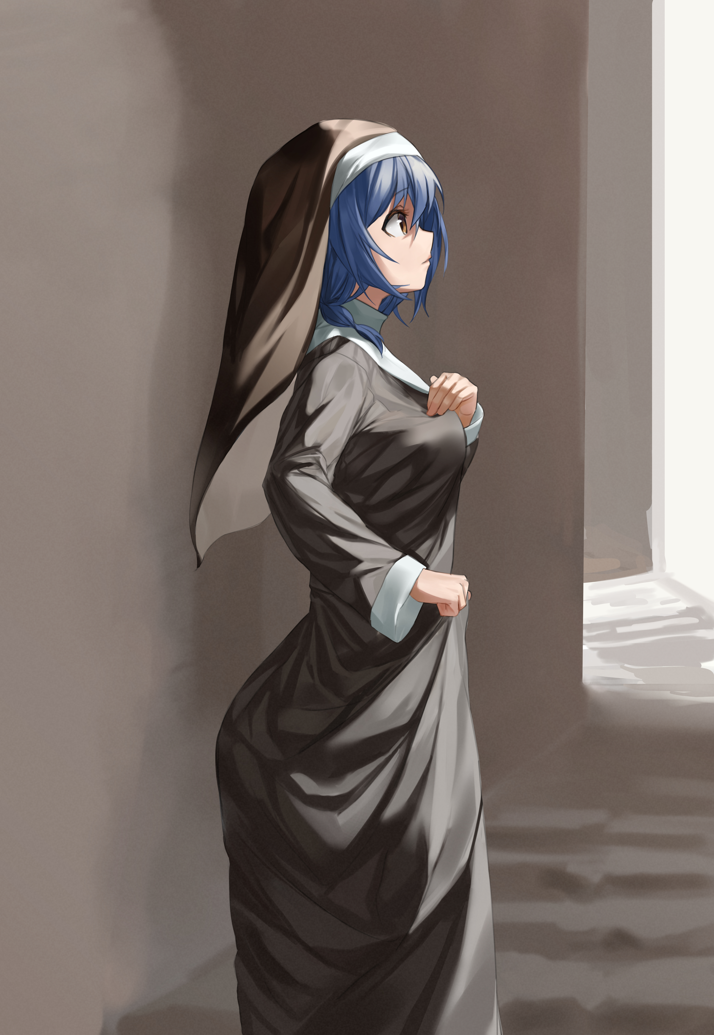 Himawari as a nun (Wallpaper Uncrop)