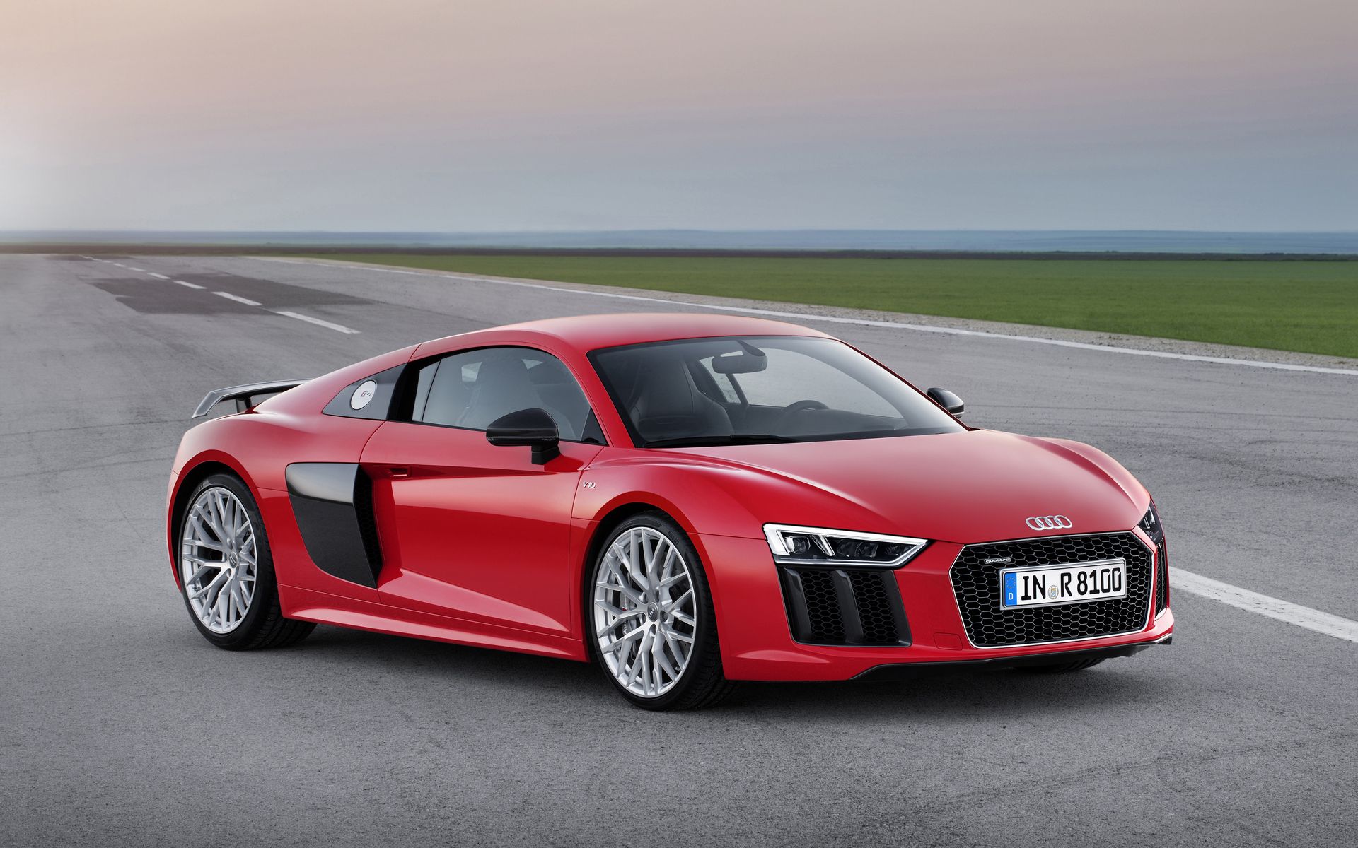 Download wallpaper 1920x1200 audi, r8, v10, red, 2015 widescreen 16:10 HD background