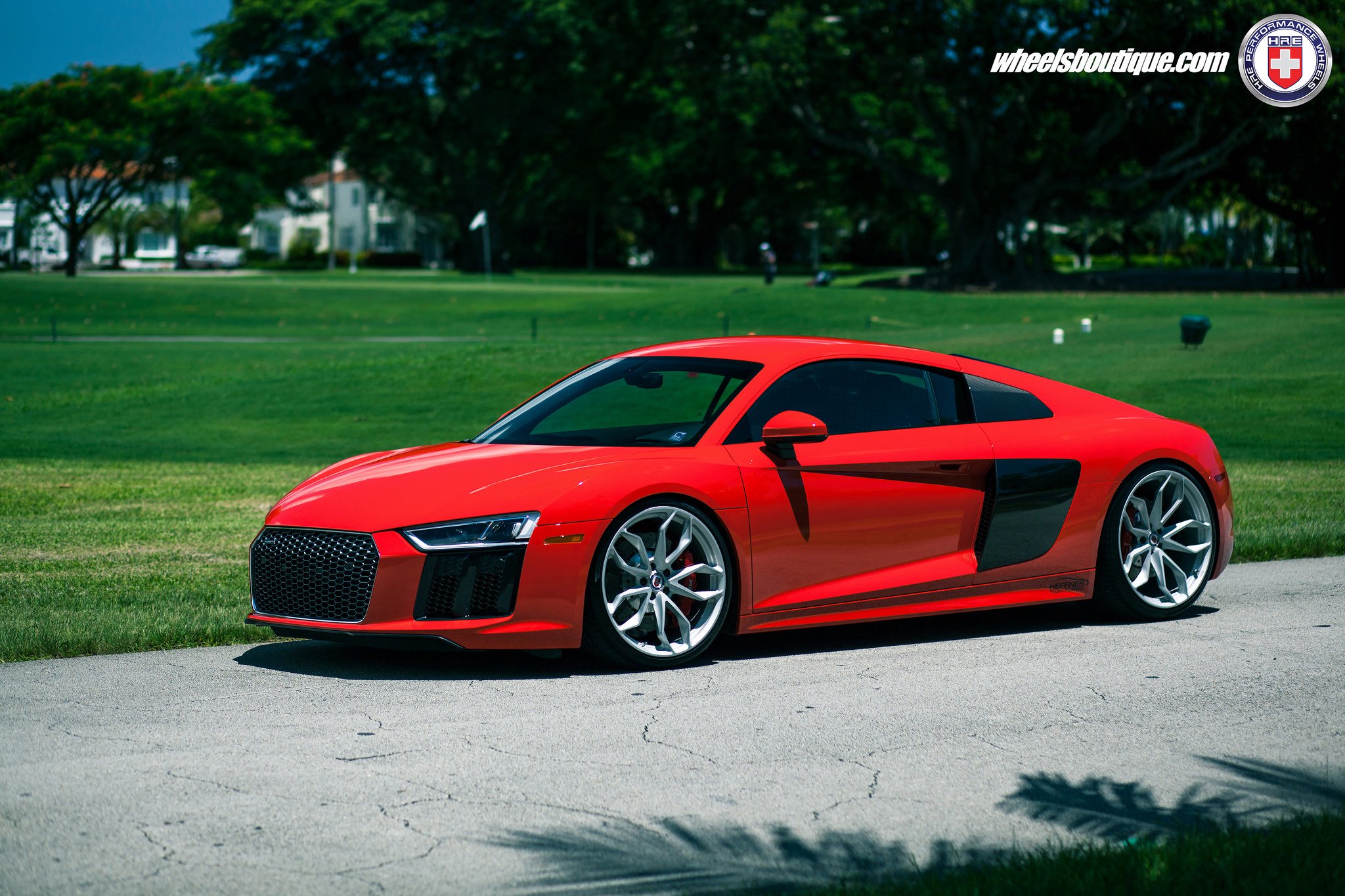 audi, R8, V10, Cars, Red, Hre, Wheels Wallpaper HD / Desktop and Mobile Background