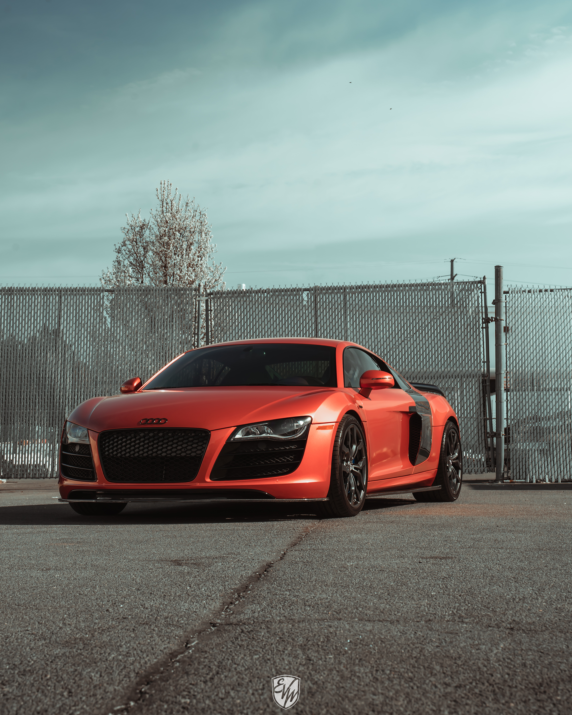 Audi R8 KPMF Gloss Iced Red Titanium Vehicle Wraps