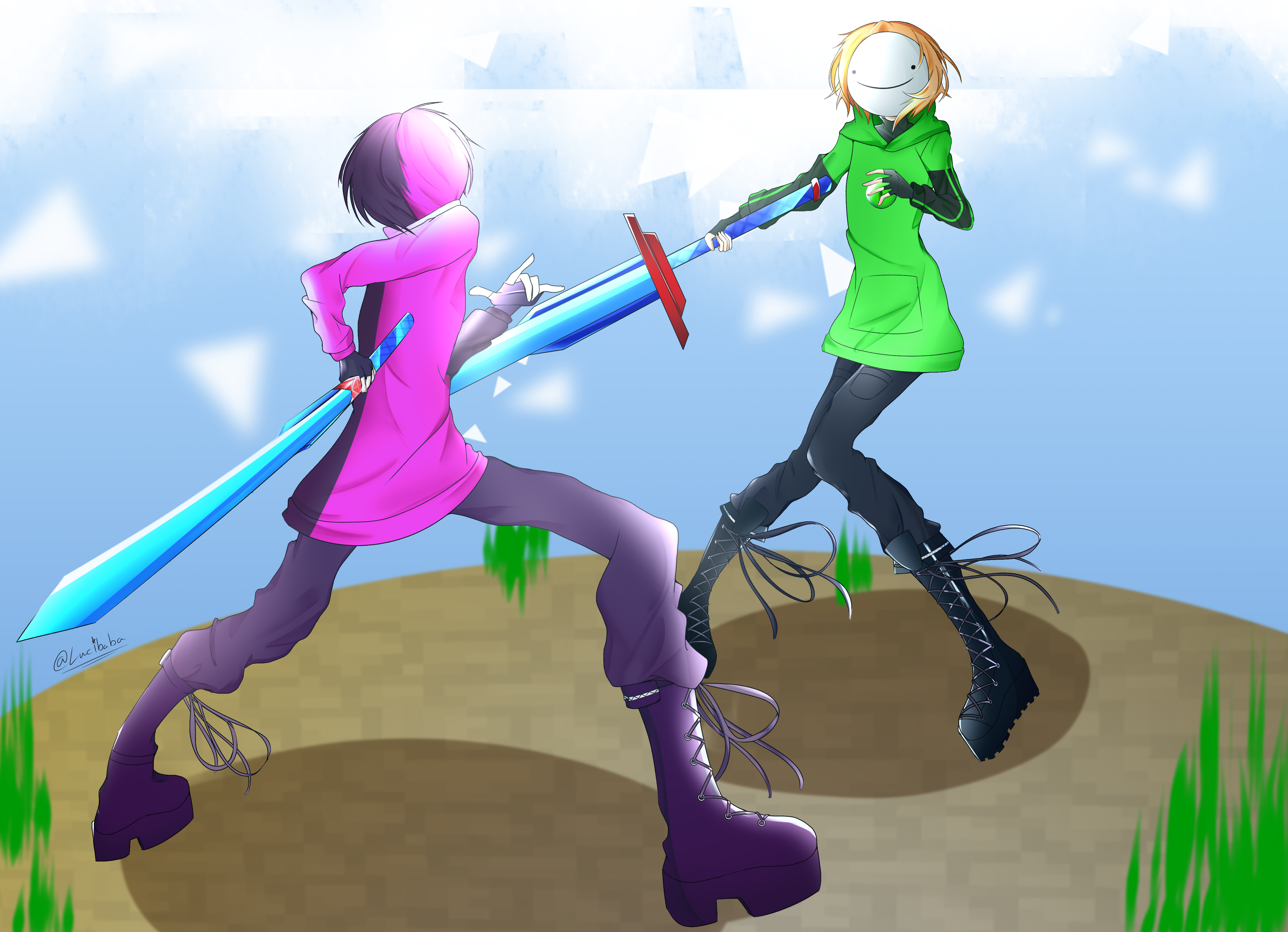 Dream VS Daquavis DUEL by Lucibaba on Newgrounds