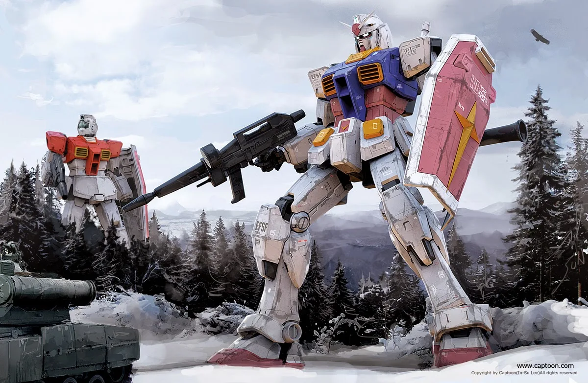 RX 78 2 Gundam And RGM 79 GM Wallpaper