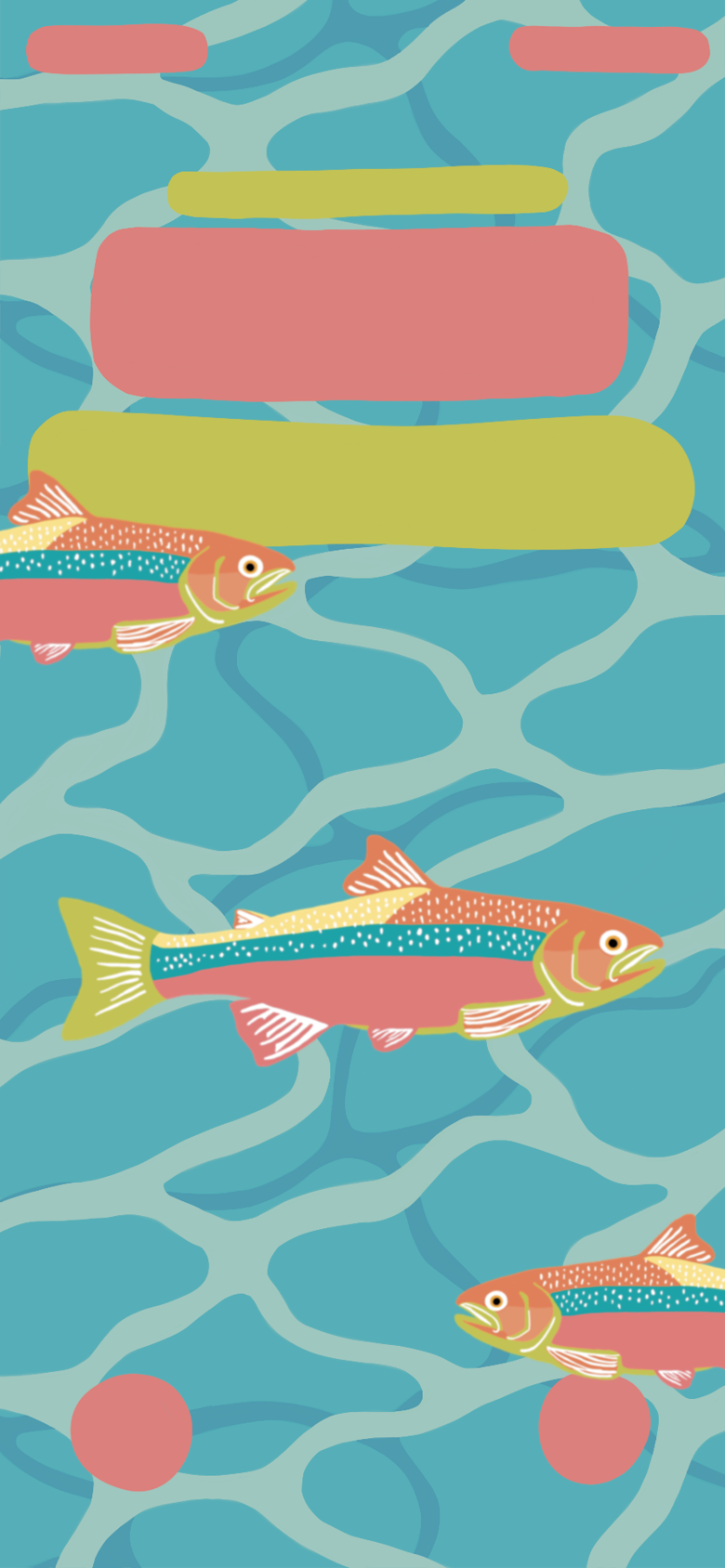 Finley The Rainbow Trout IPhone 1920 X 887 Wallpaper (Widget Friendly) Illustrations's Ko Fi Shop