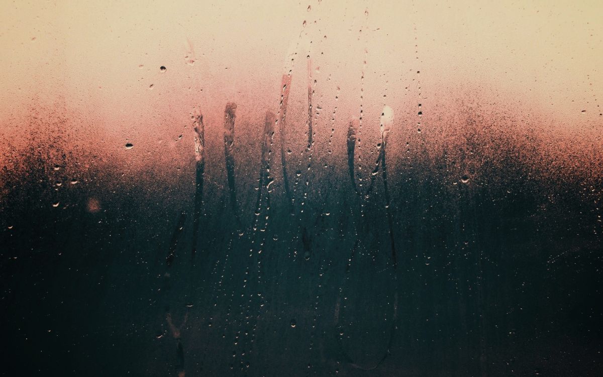 Wallpaper Water Droplets on Glass Window, Background Free Image